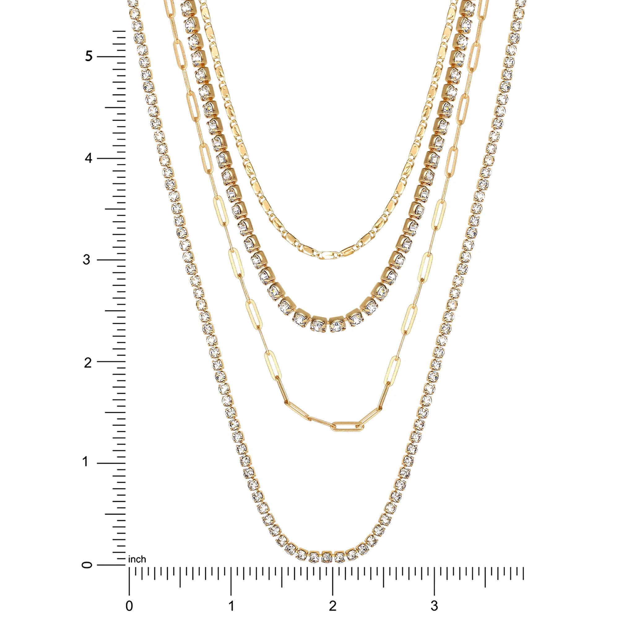 Jessica Simpson Gold Tone Layered Chain Necklace