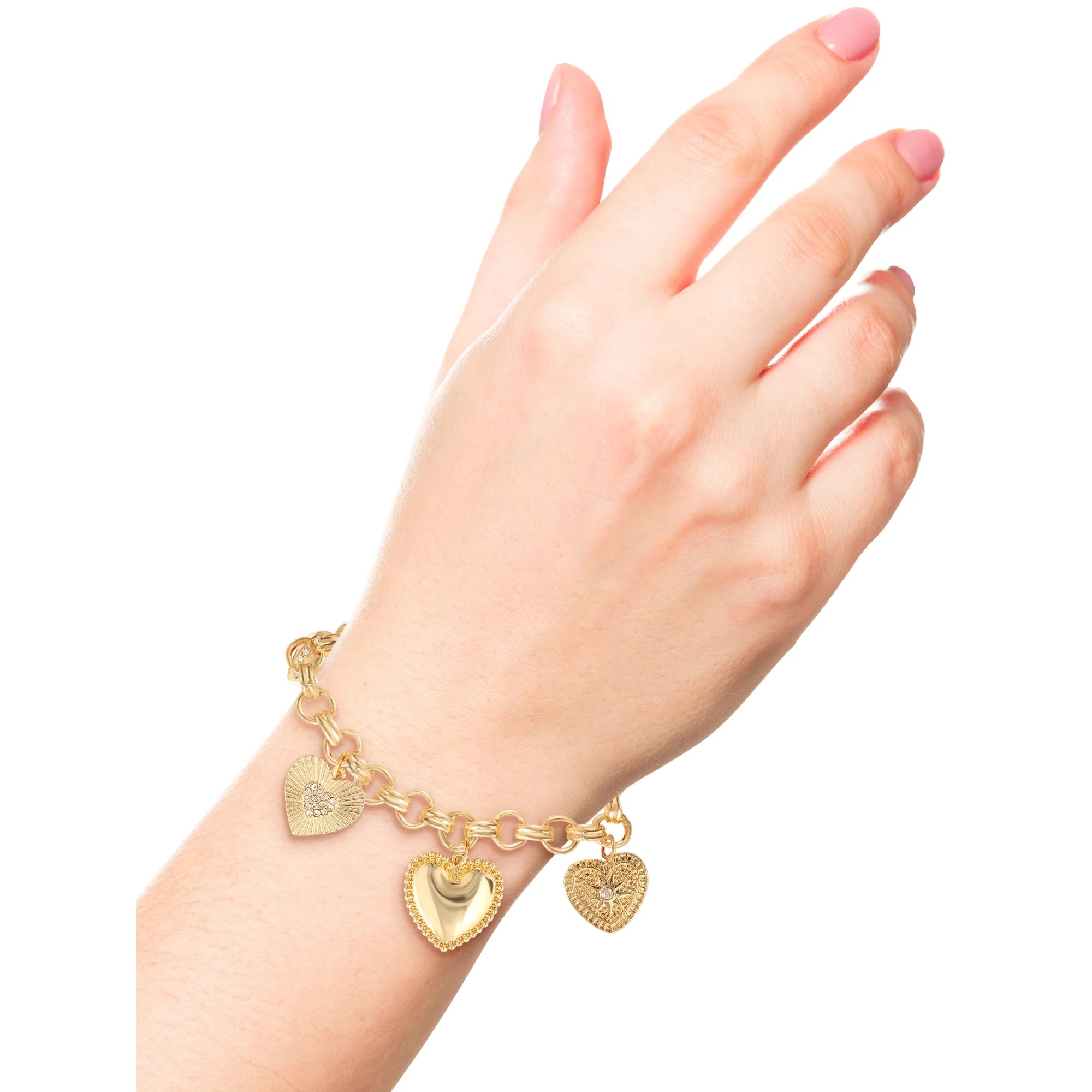 Jessica Simpson Women’s Gold-Tone Charm Bracelet