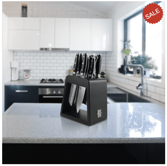 10 Pieces Kitchen Knife Set With Wooden Block - MAK PERSONA ™