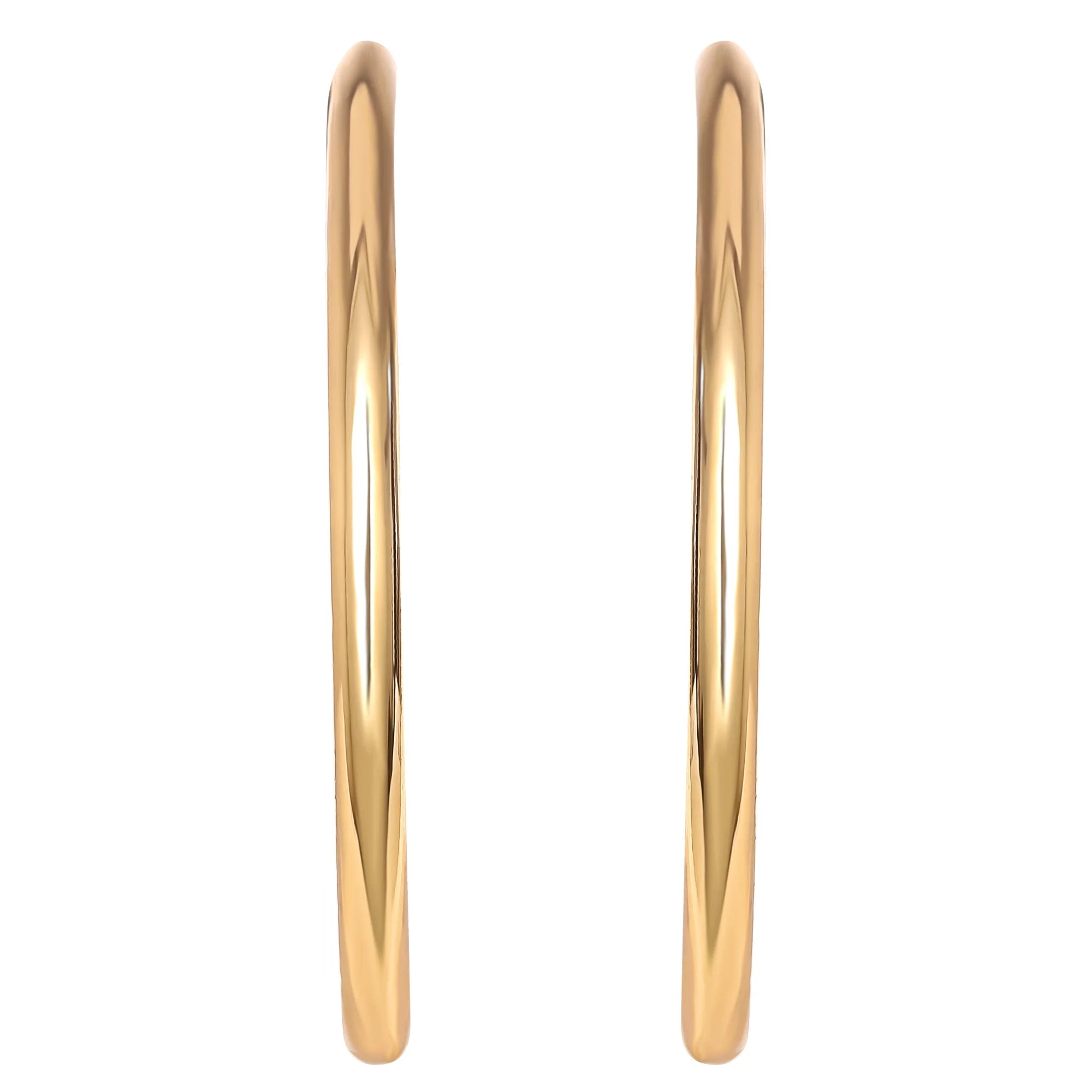 Jessica Simpson Women’s Polished Gold-Tone Hoop Earrings