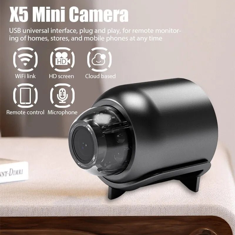 1080P HD Mini Wifi Camera - Baby Monitor, Indoor Security Surveillance, Night Vision Camcorder, IP Cam, Audio Video Recorder - MAK PERSONA ™