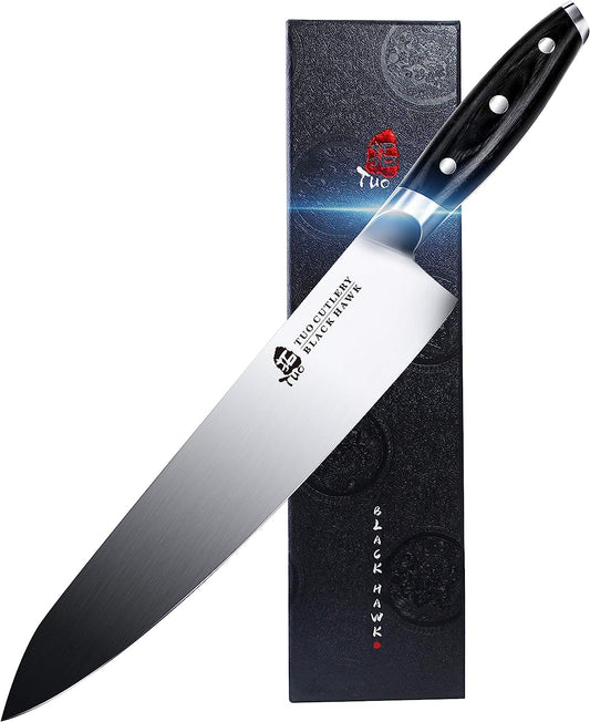 10" Chefs Knife with Gift Box Black HAWK Mak Persona