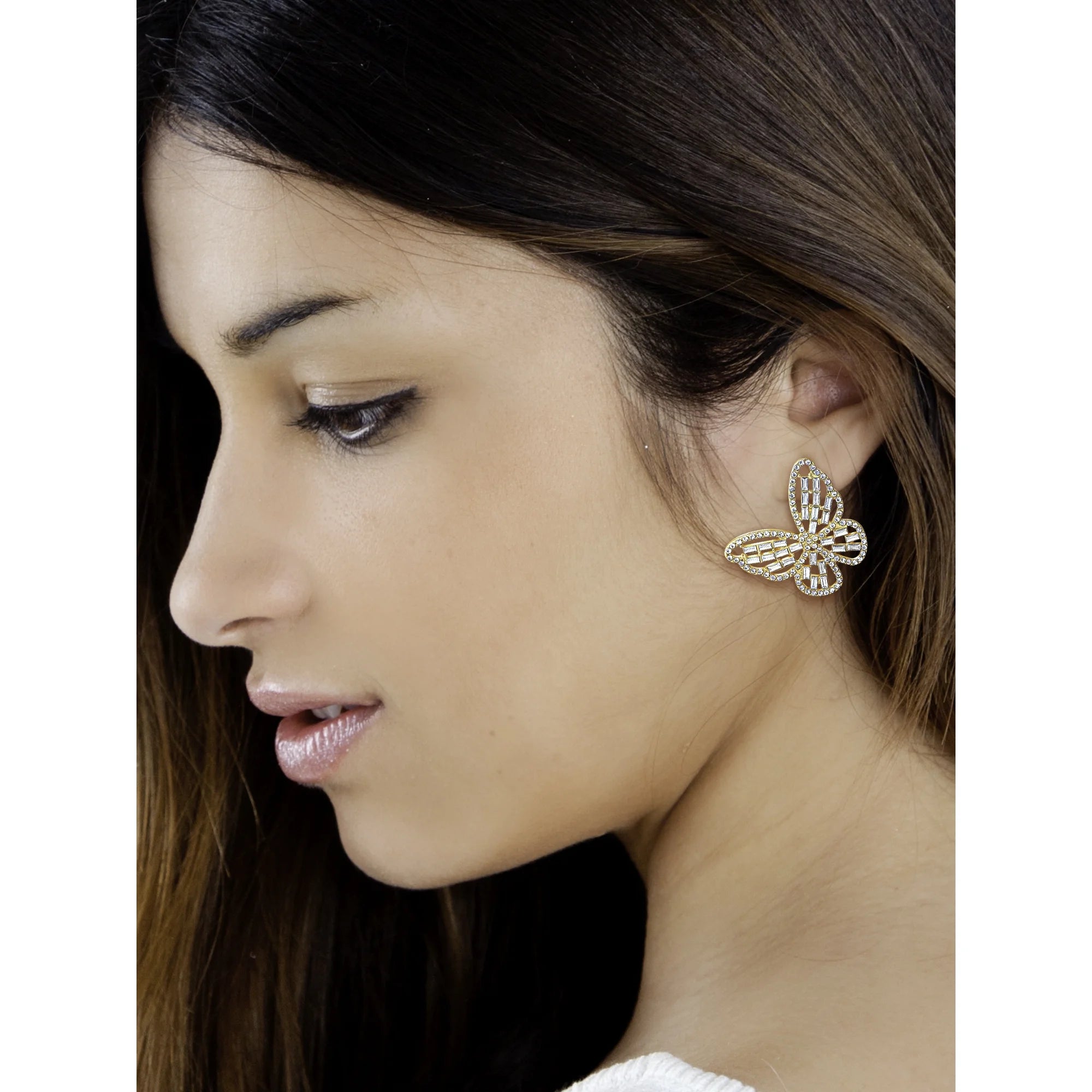 Jessica Simpson Butterfly Stud Earrings