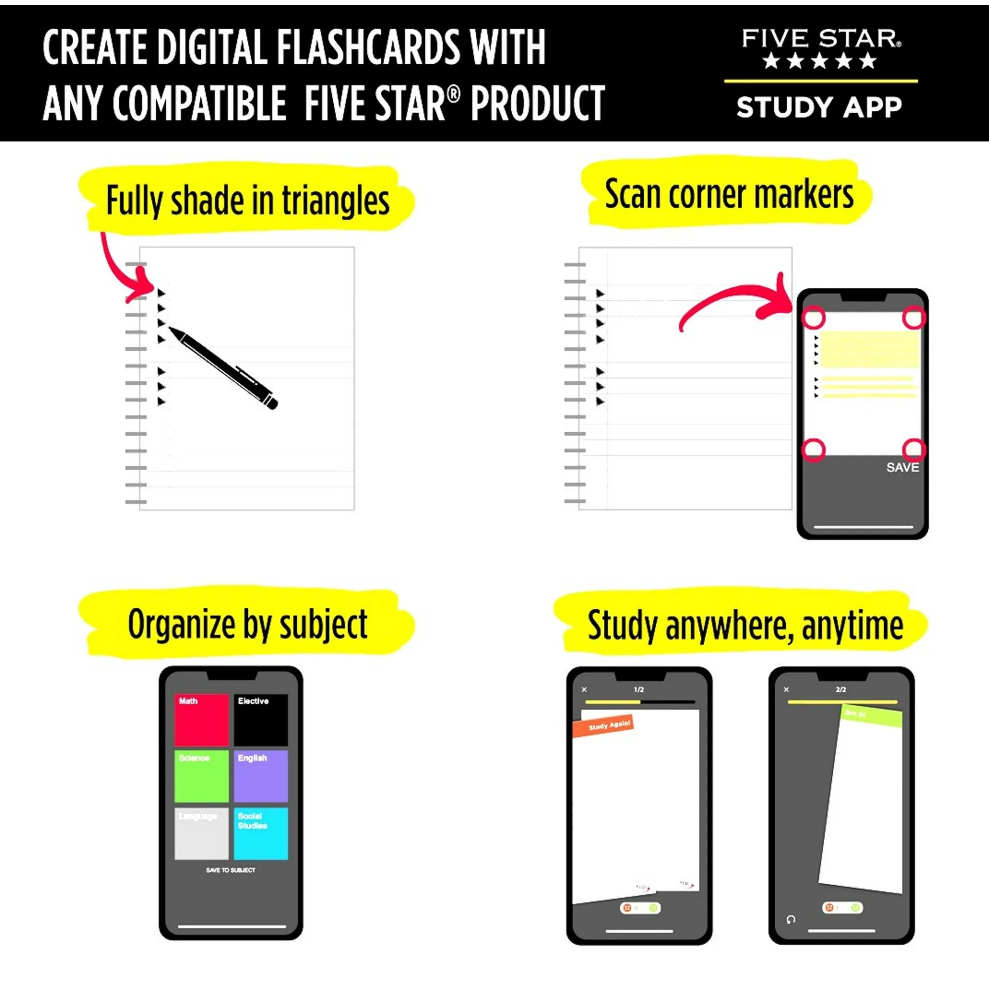 Five Star Fire Red Notebook