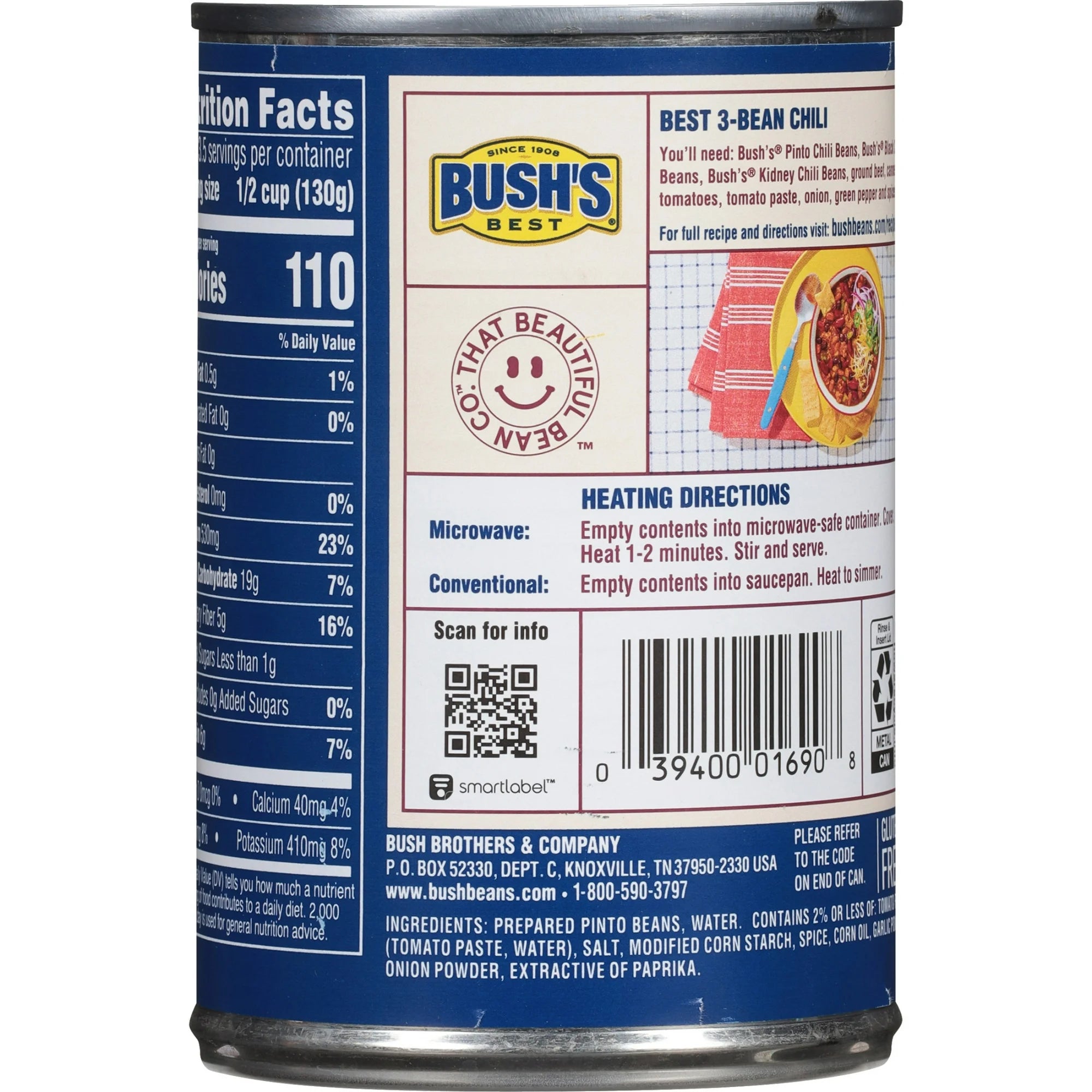 Bush's Mild Pinto Chili Beans ,16 oz