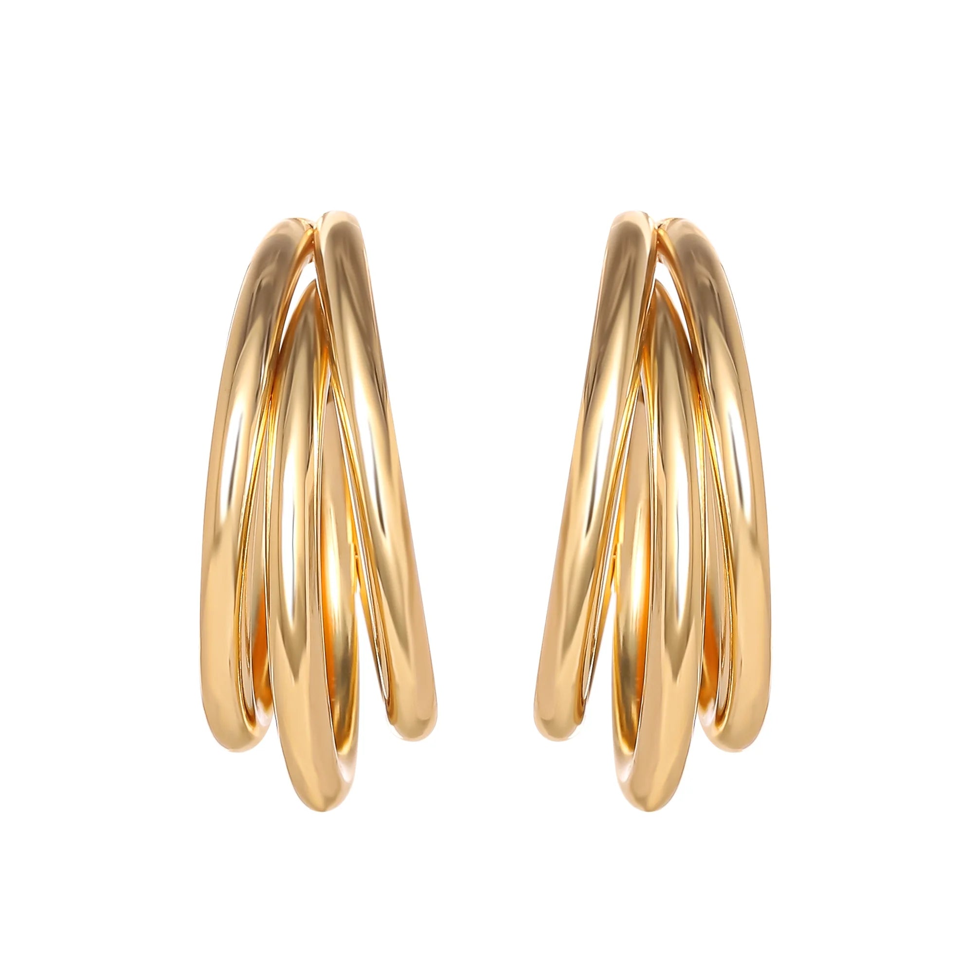 Jessica Simpson Twisted Layer Hoop Earrings