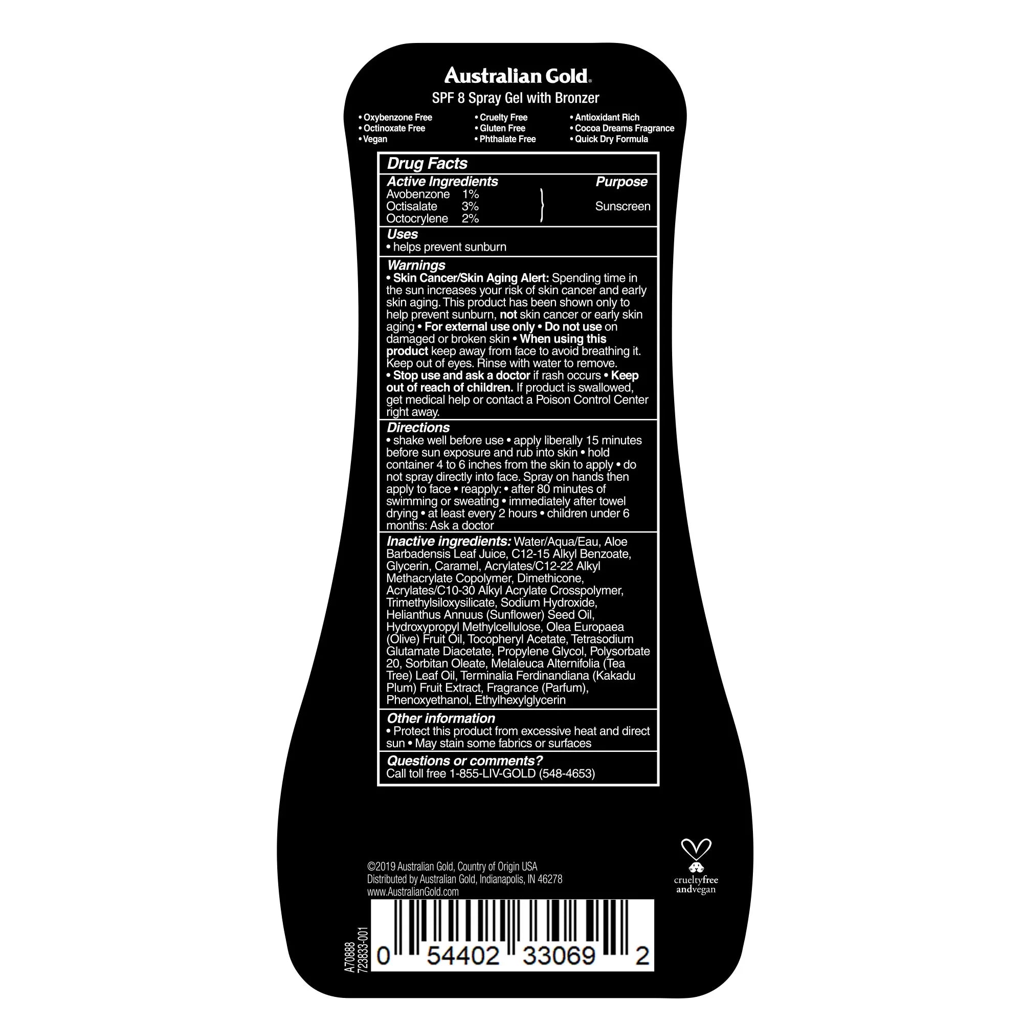 Australian Gold Sunscreen with Instant Bronzer