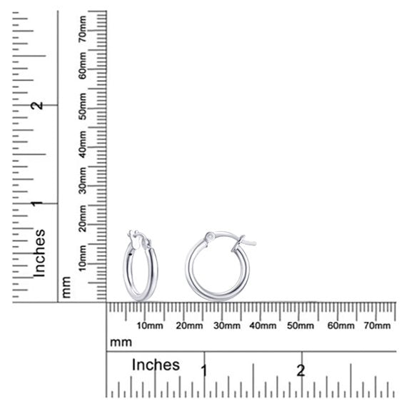 Brilliance 15 MM Sterling Silver Duo Hoop Earrings