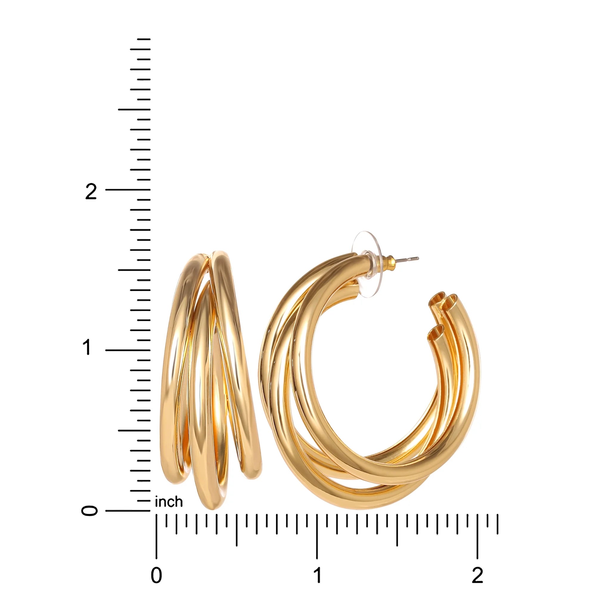 Jessica Simpson Twisted Layer Hoop Earrings