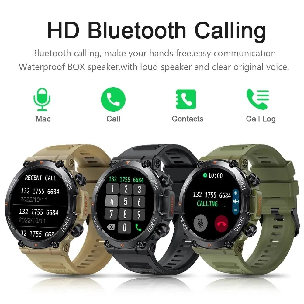 2023 Military Health Smartwatch: 1.39'' Bluetooth Fitness IOS/Android - MAK PERSONA ™