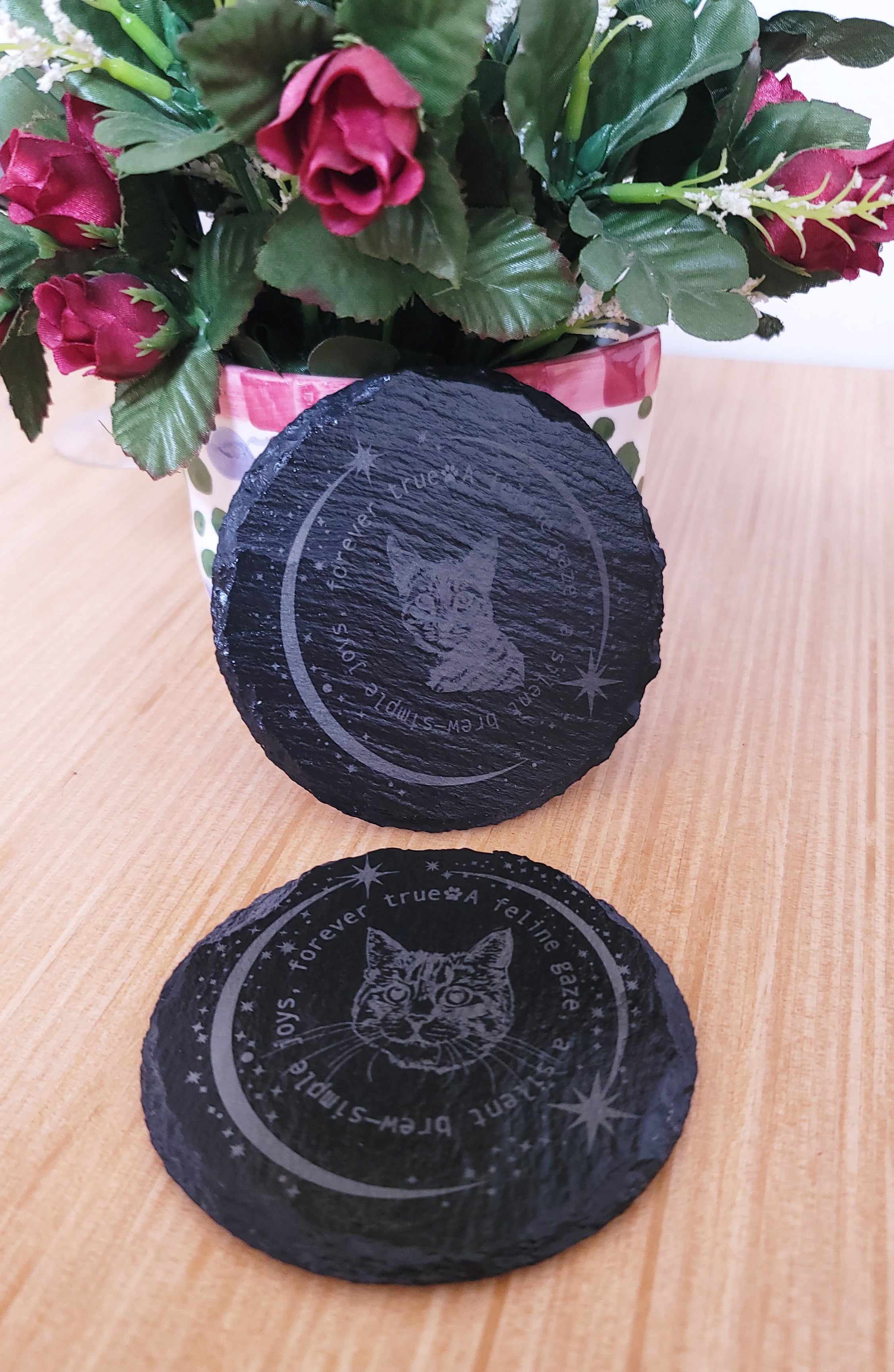 Custom Pet Photo Slate Coaster | Personalized Slate Coasters | Pet Coasters | Cute Coaster | Guest Gift Idea | Single or Multipack Slate