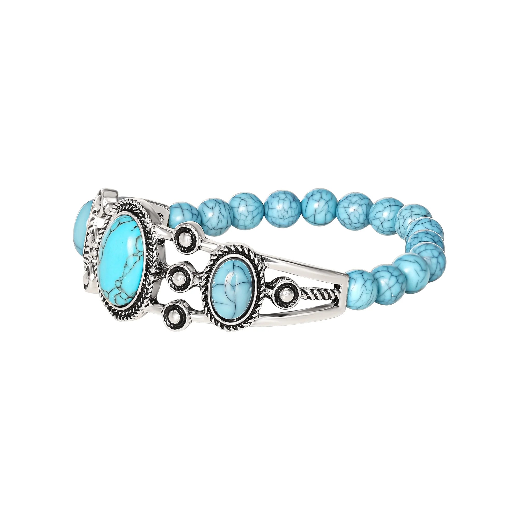 Jessica Simpson Faux Turquoise Stone Stretch Bracelet