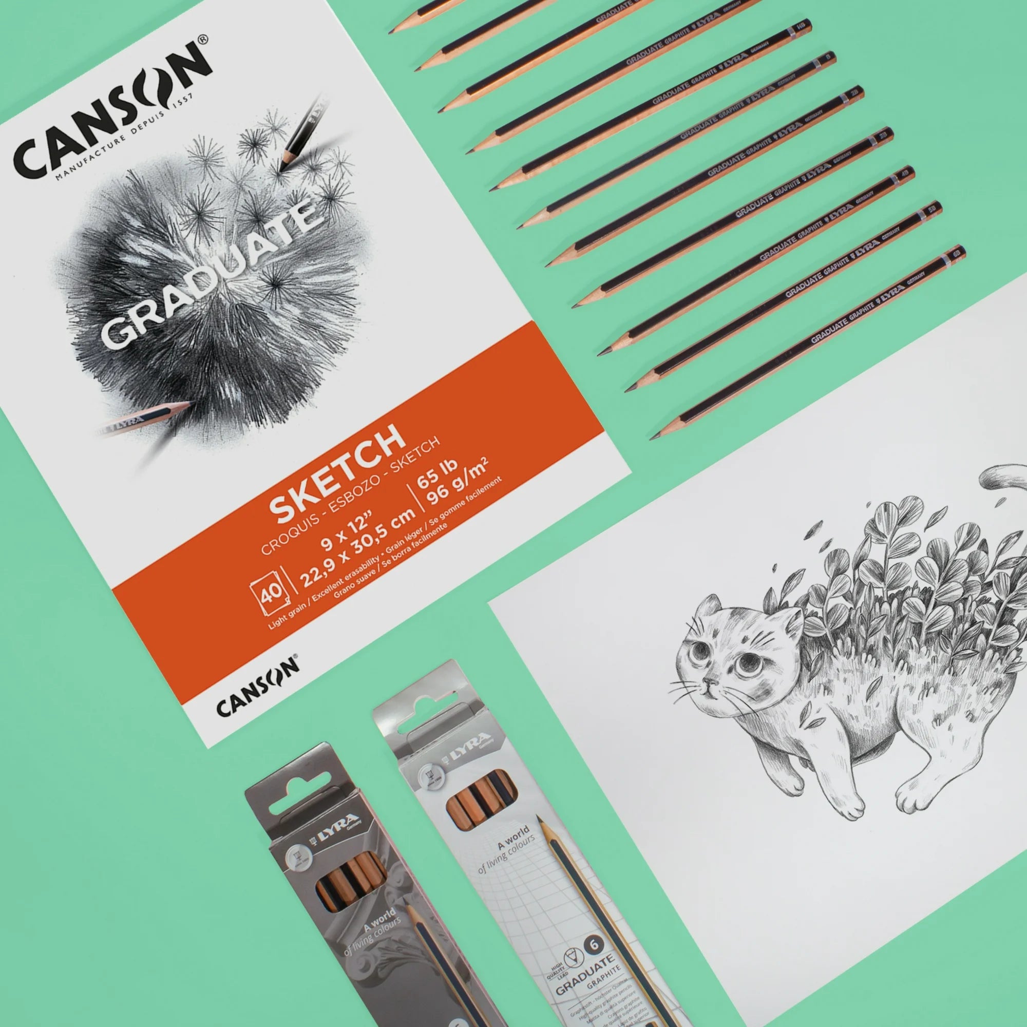 Canson Graduate 9x12 Sketch Pad ,40 Sheets