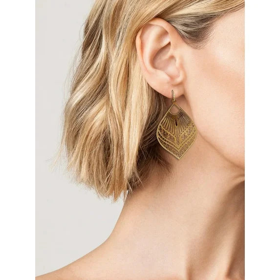 Time and Tru Women's Boho Filigree Metal Earrings