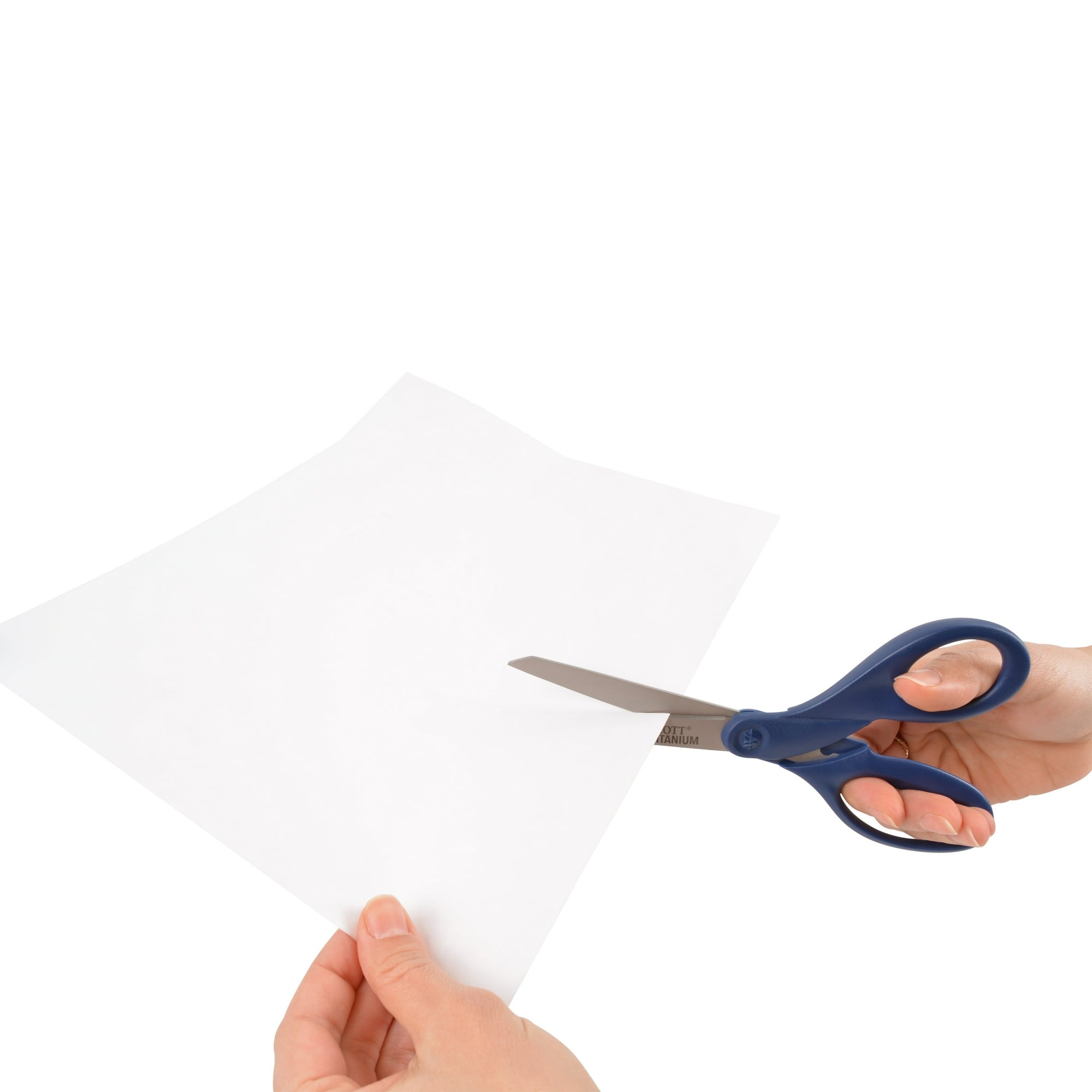 Westcott Titanium Bonded Straight Adult Scissors, 8", Blue