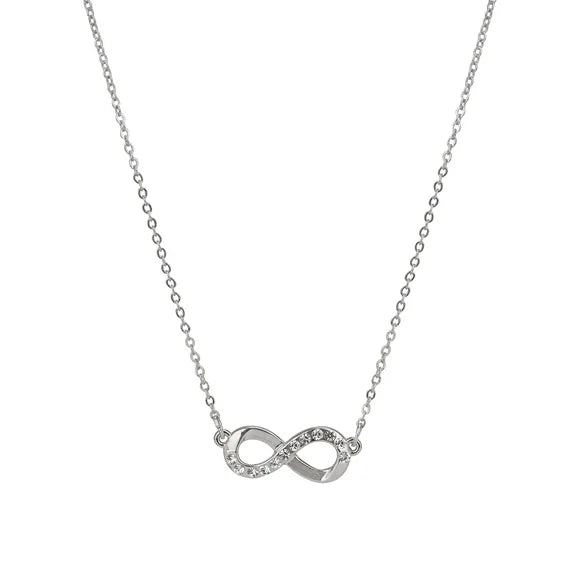 Time and Tru Women’s Infinity Crystal Pendant Necklace