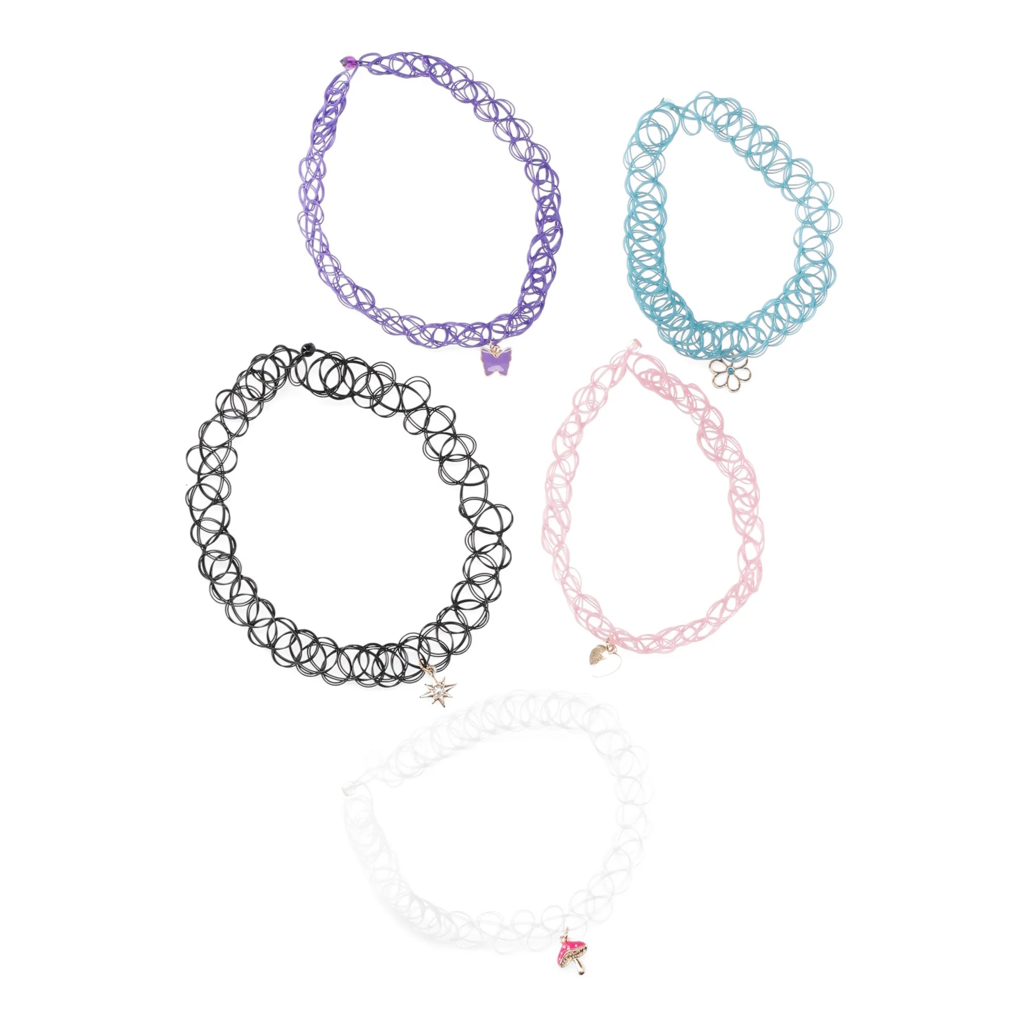 No Boundaries Women’s Stretch Choker Necklace Set – 5-Pack