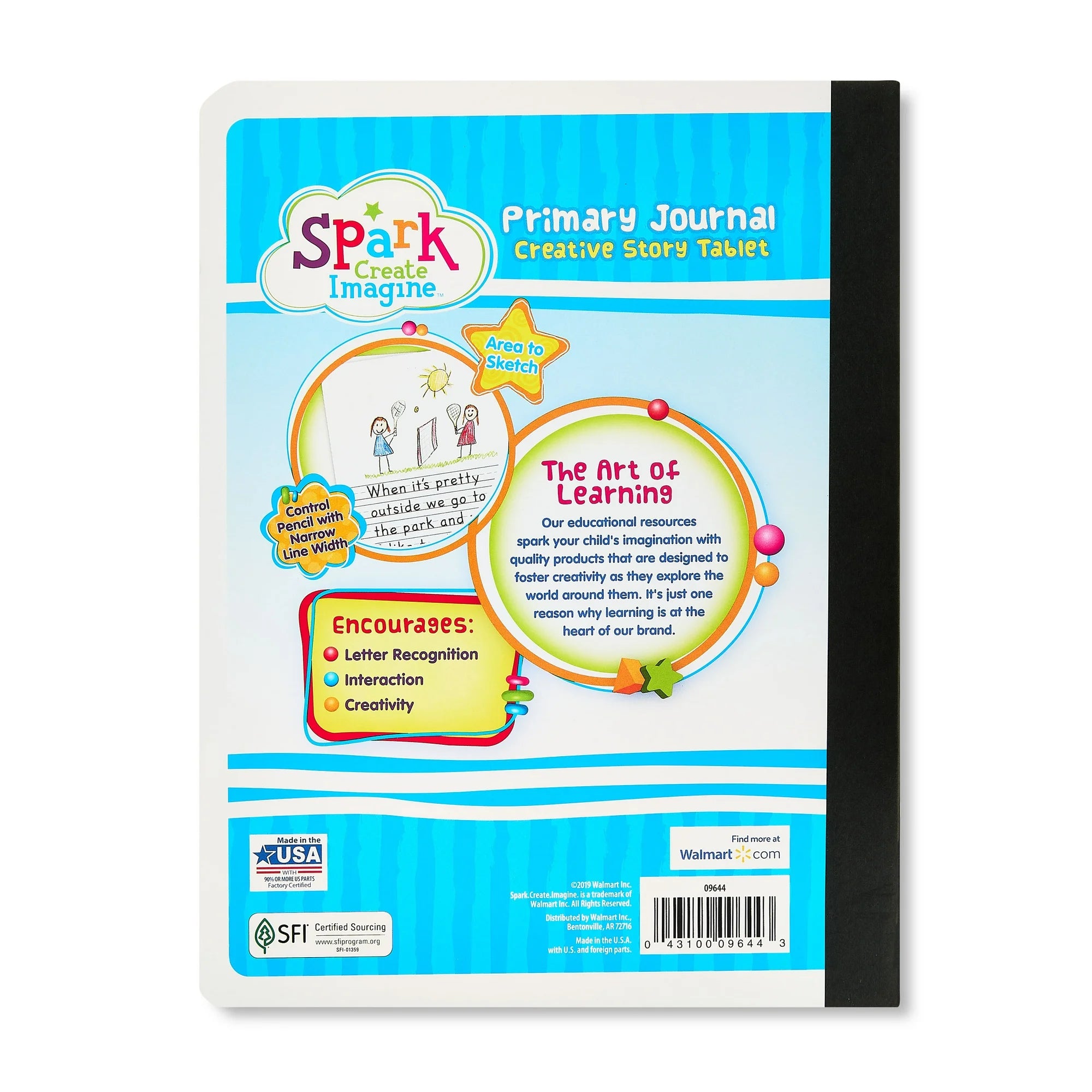 Spark Create Imagine Broken Midline Ruled Primary Journal, Grades K-2, 100 Pages