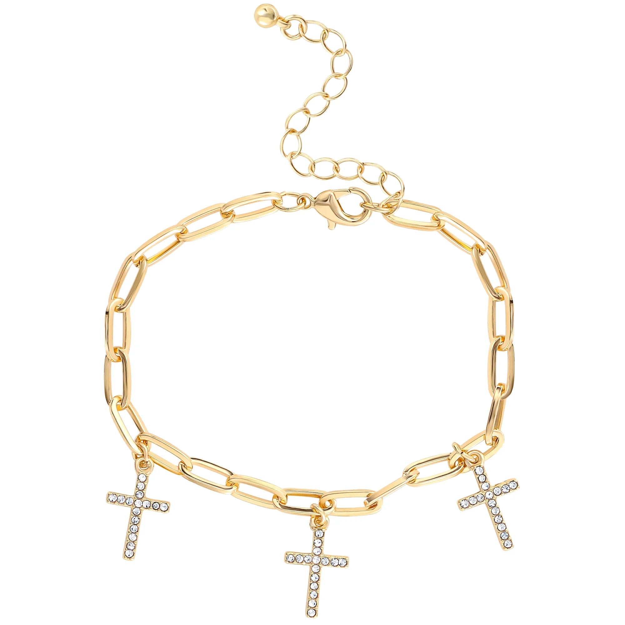 Jessica Simpson Gold Tone Cross Bracelet Set – 3-Piece