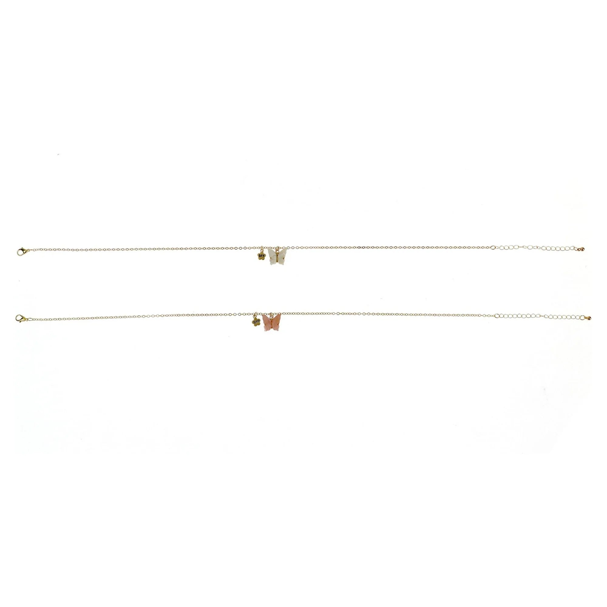 Wonder Nation Kids Gold Butterfly BFF Necklace Set – 2 Pack