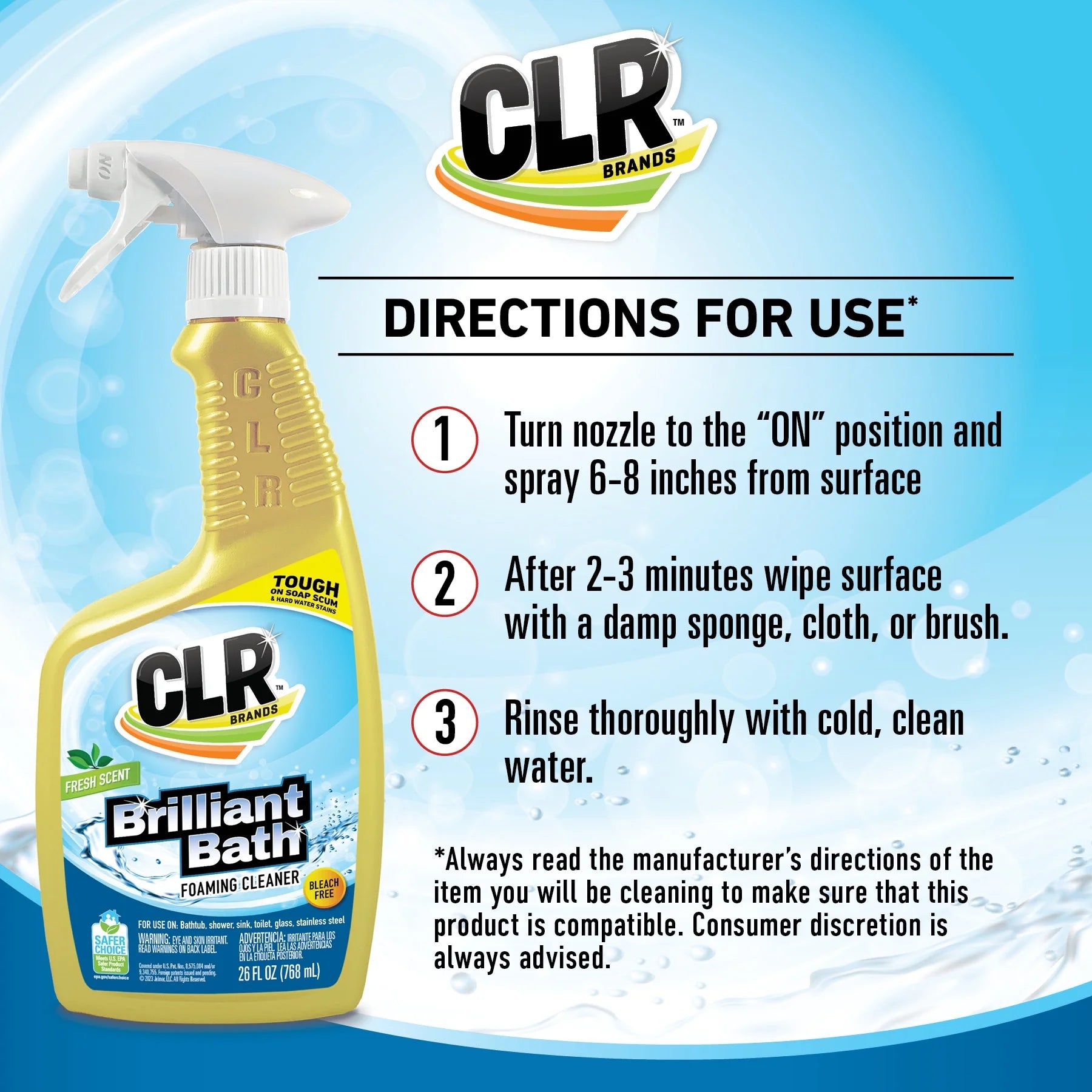 CLR Brilliant Bath Foaming Cleaner