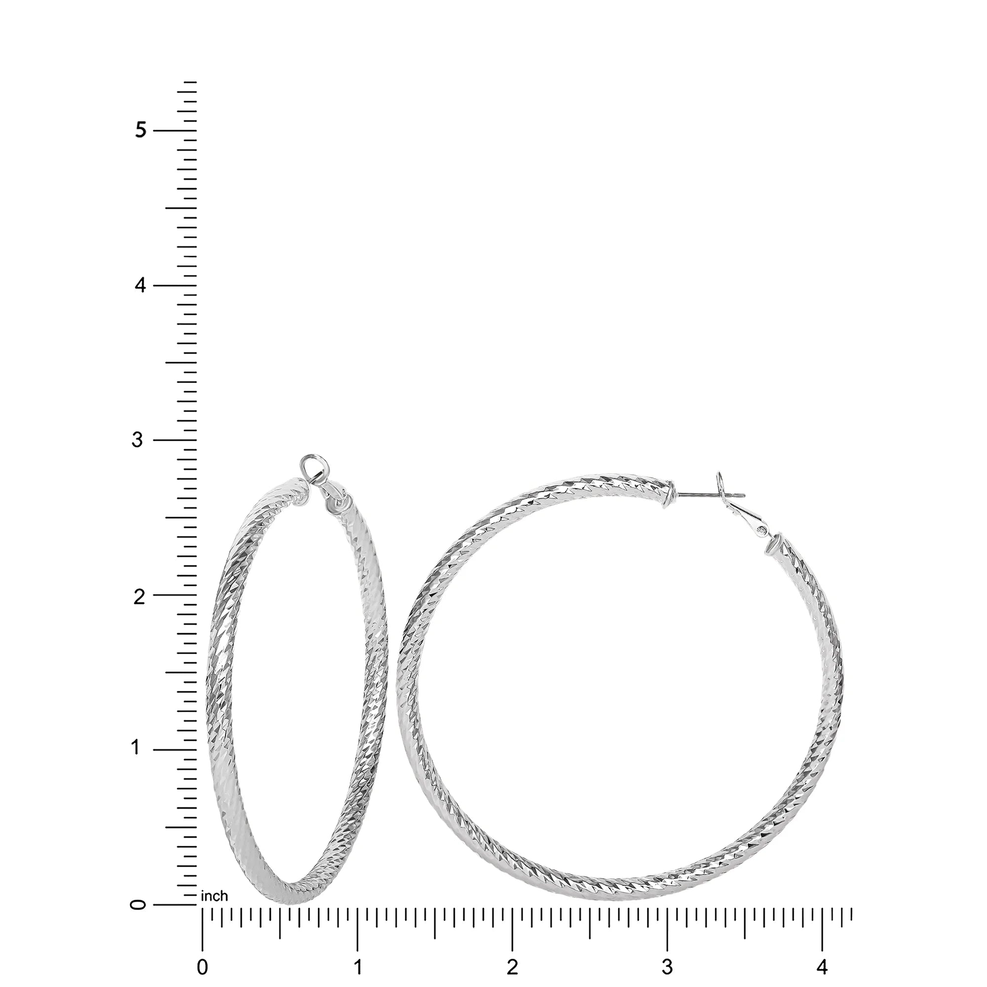 Jessica Simpson Women’s Textured Metal Hoop Earrings