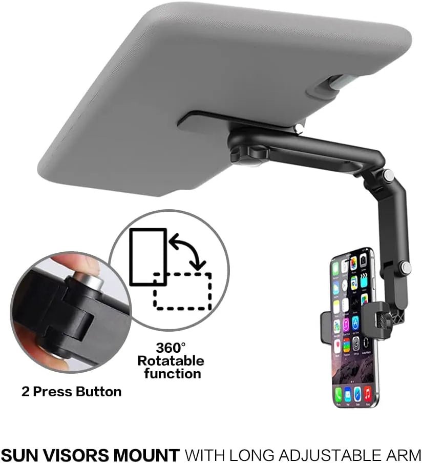 360° Rotating Sun Visor Phone Holder: iPhone/Samsung - MAK PERSONA ™