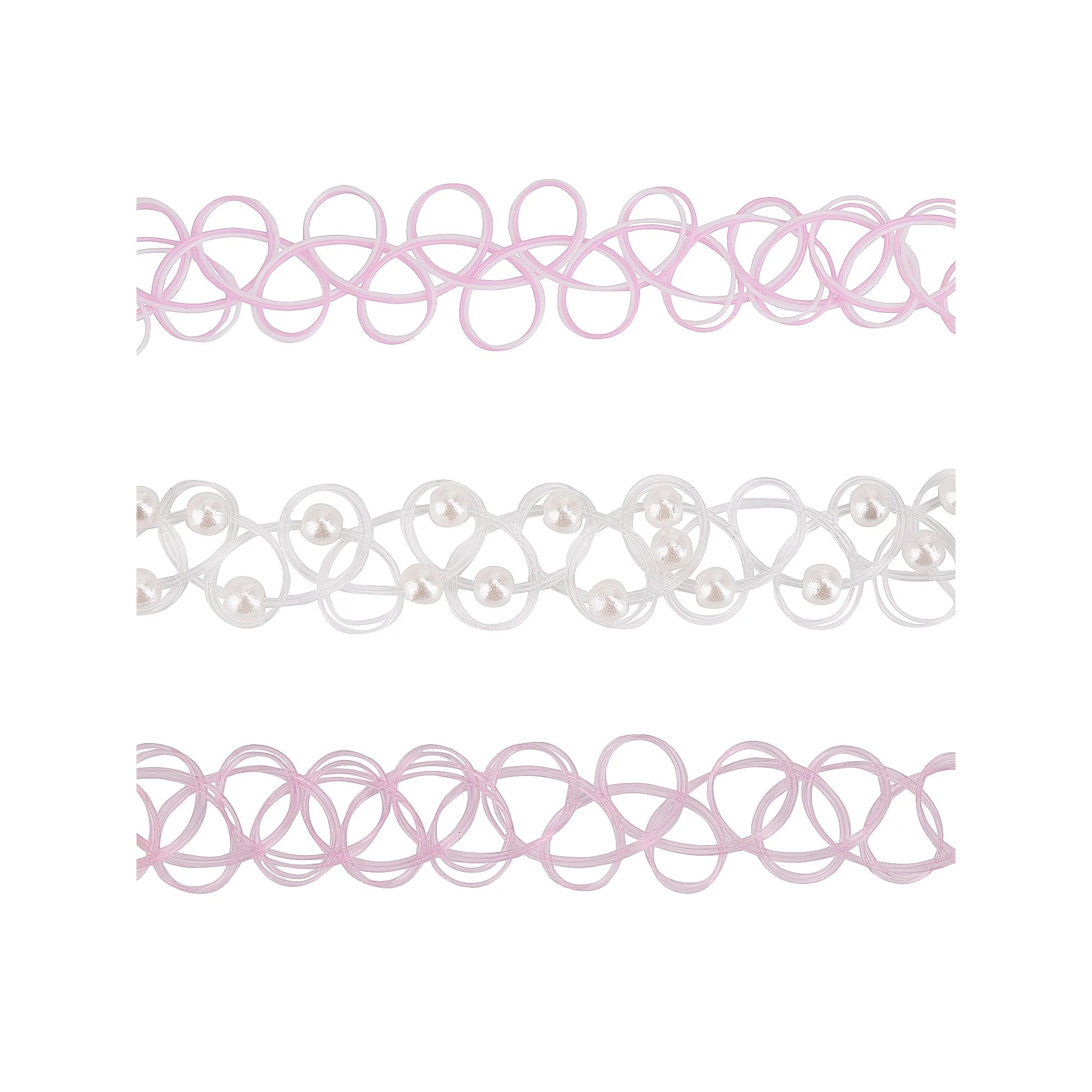 Wonder Nation Girls’ 5-Piece Stretch Choker Necklace Set