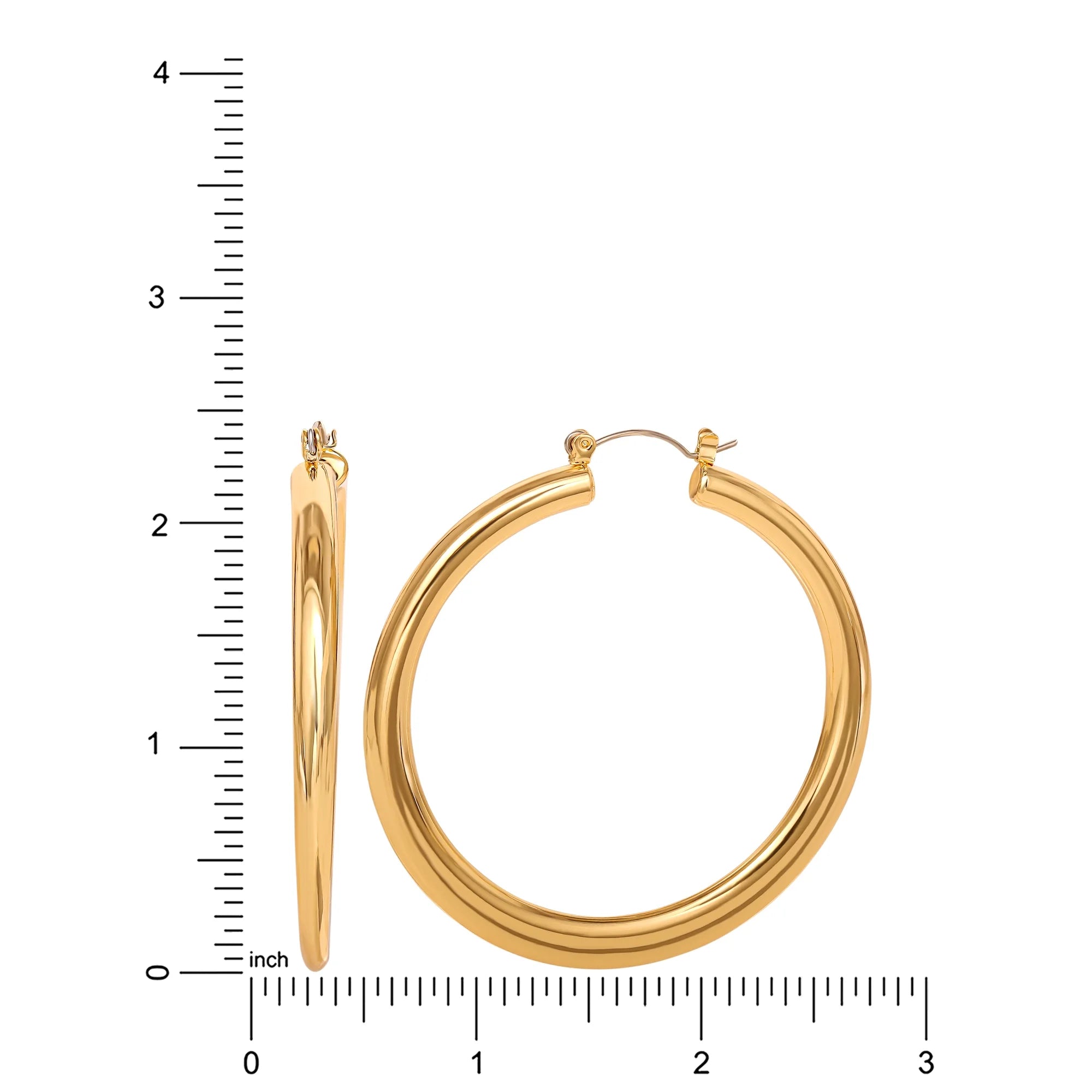Jessica Simpson Women's Polished Hoop Earrings