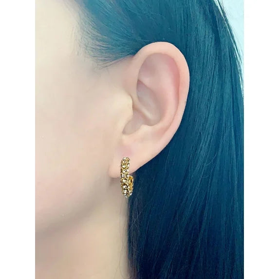 Time and Tru Women’s Gold-Tone Clutchless Hoop Earrings – Large