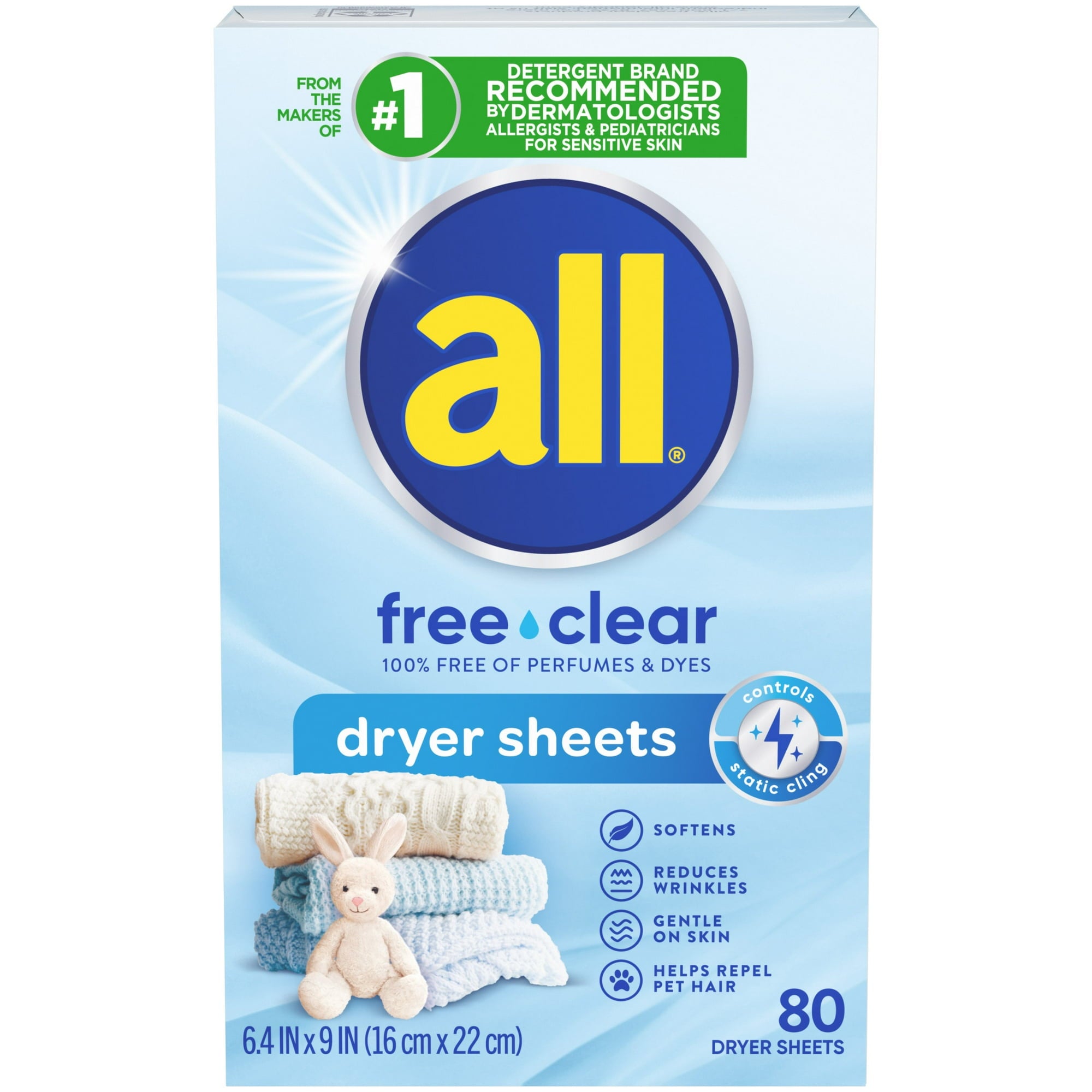 All Fabric Softener Dryer Sheets for Sensitive Skin
