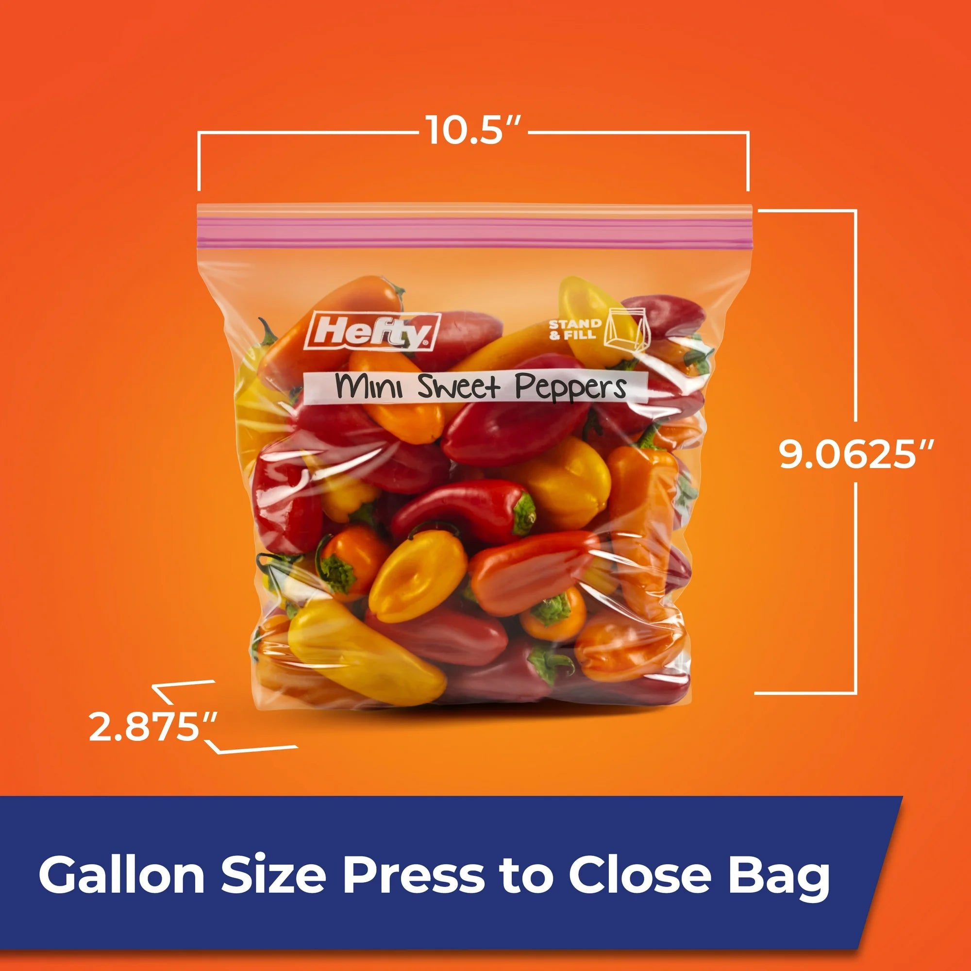 Hefty Press-to-Close Gallon Bags ,40 count
