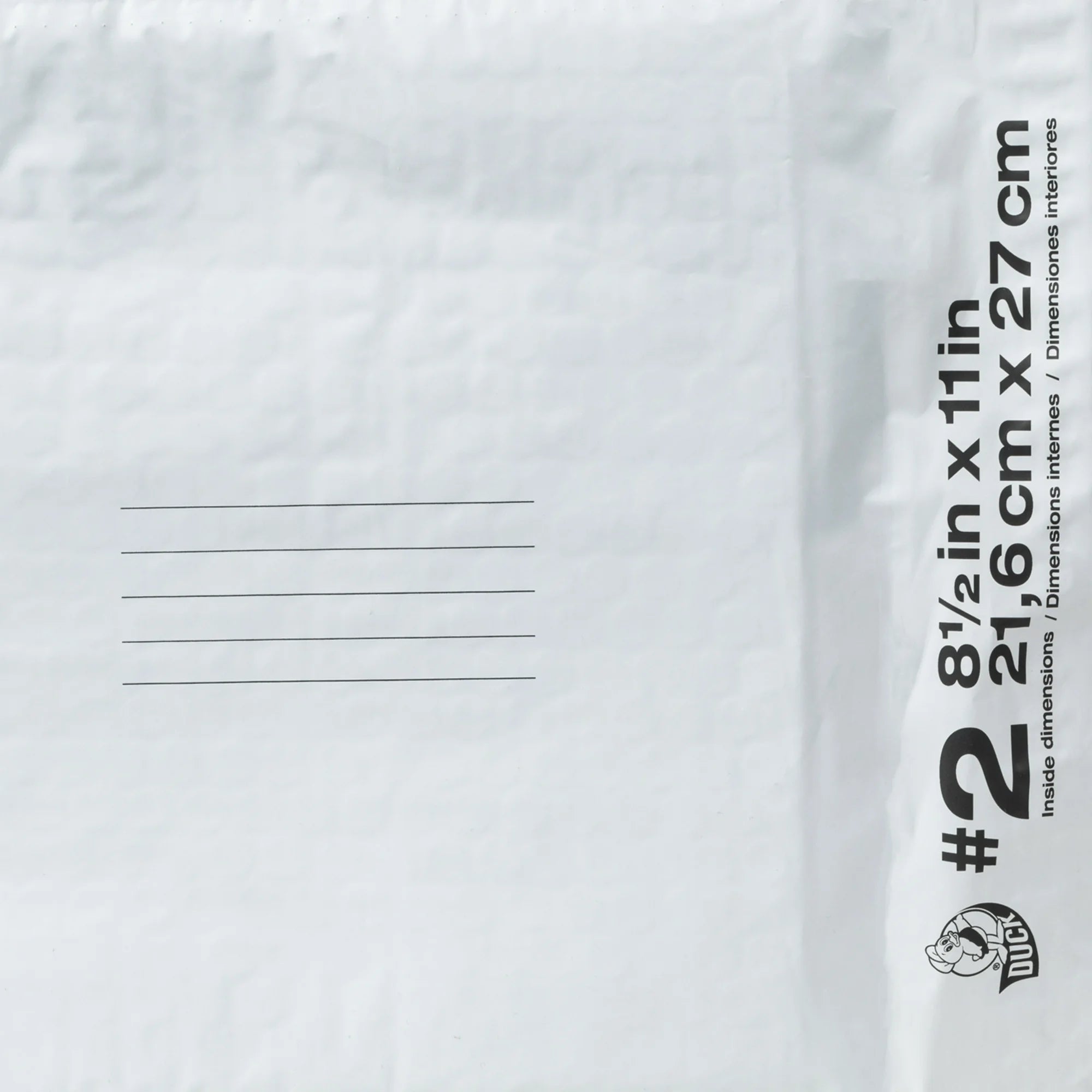 Duck #2 Poly Bubble Mailer - 8.5" x 11" - White