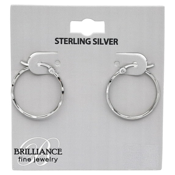 Brilliance Fine Jewelry Women’s 20MM Sterling Silver Hoop Earrings