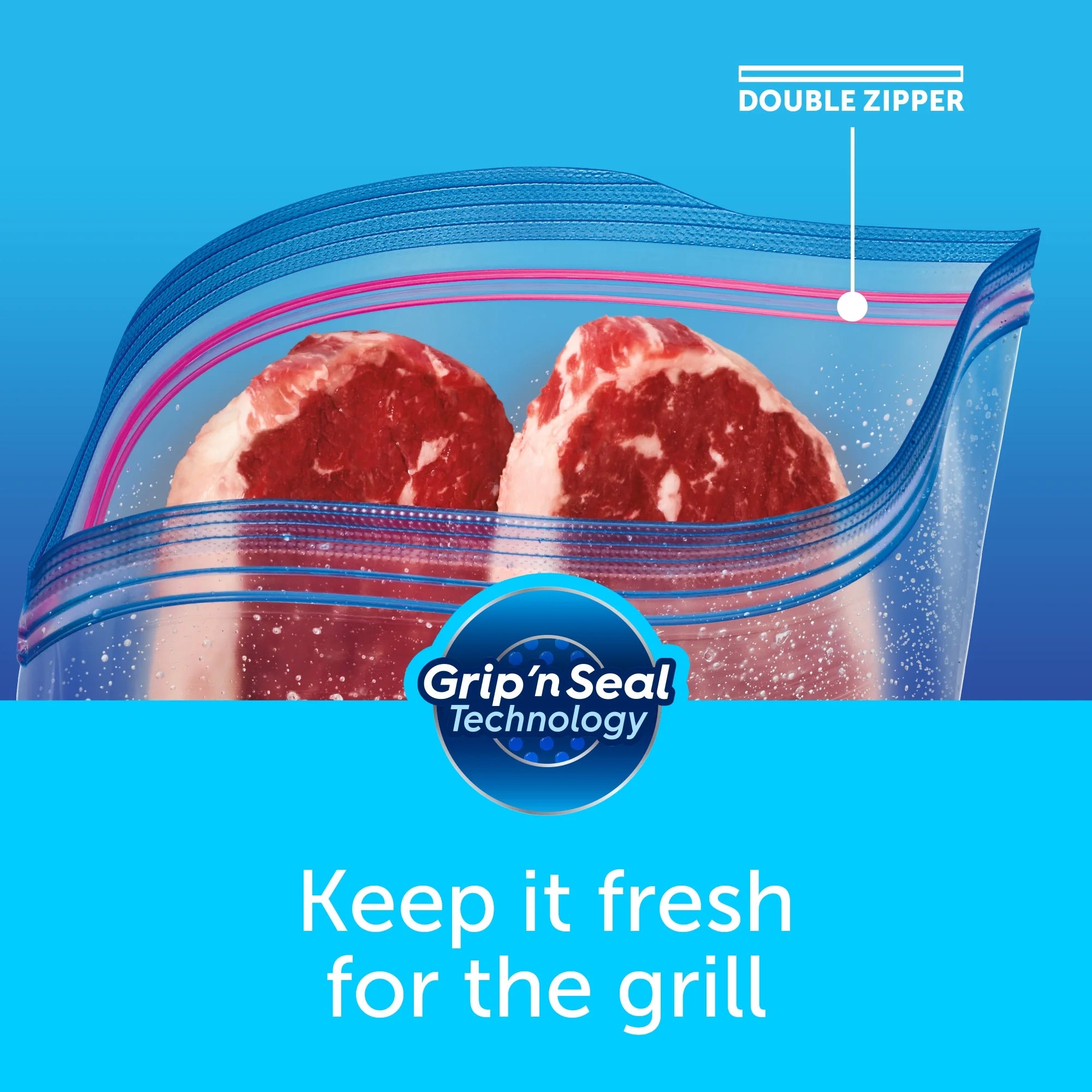 Ziploc® Brand Freezer Bags with Grip