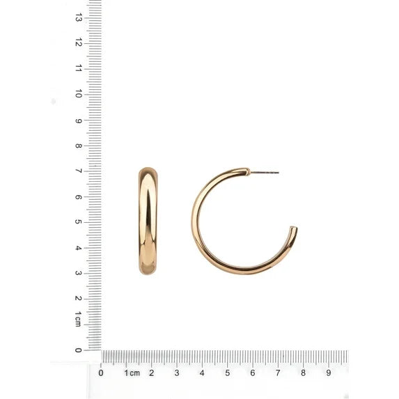 Time and Tru Women’s Gold Tone Hoop Earrings