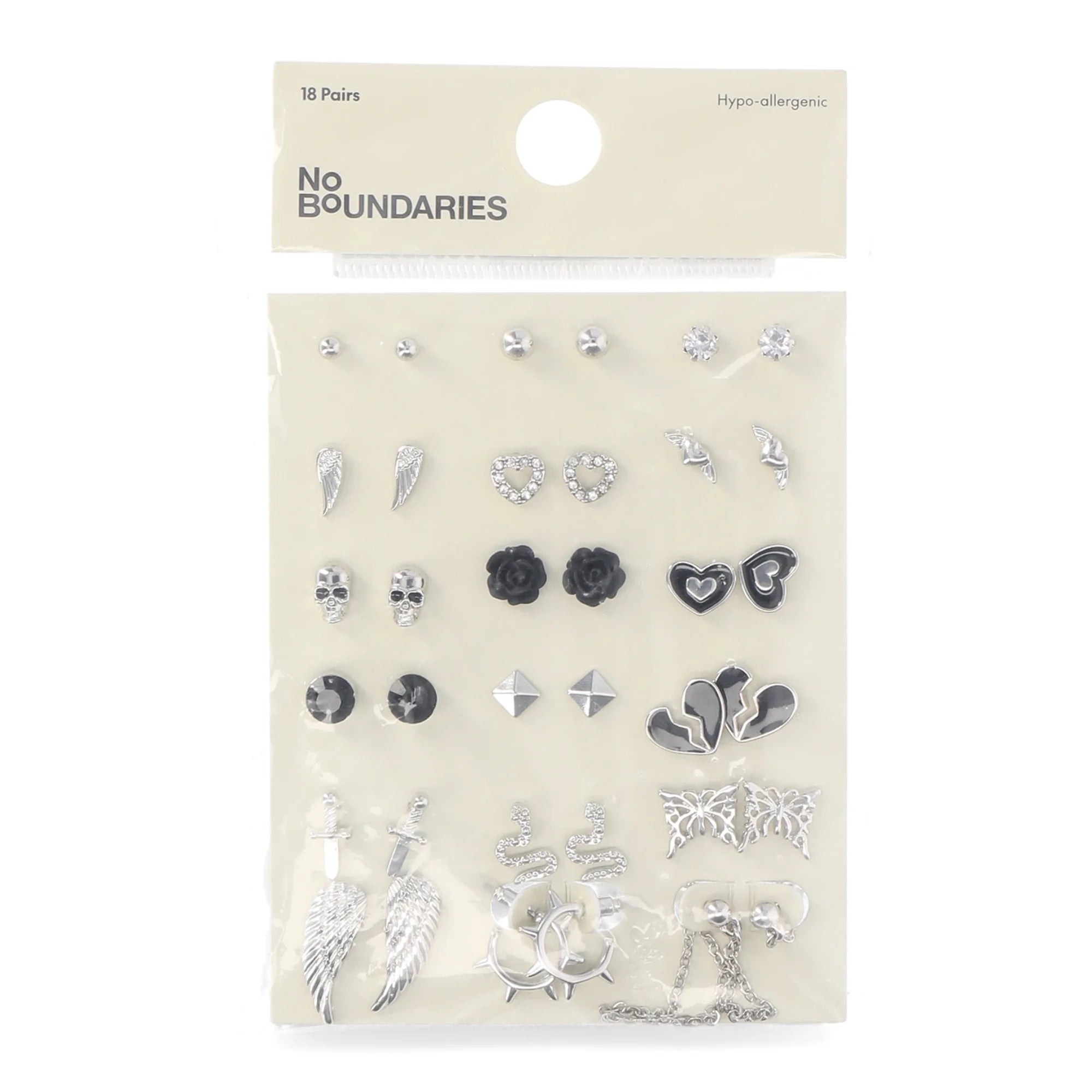 No Boundaries Women’s 18-Pack Earrings –  Stud Set
