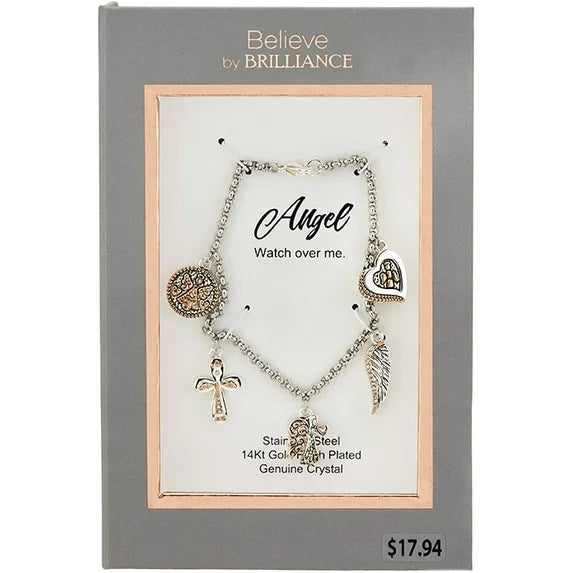 Believe by Brilliance Women’s Two-Tone Rose Gold Bracelet – 7.5