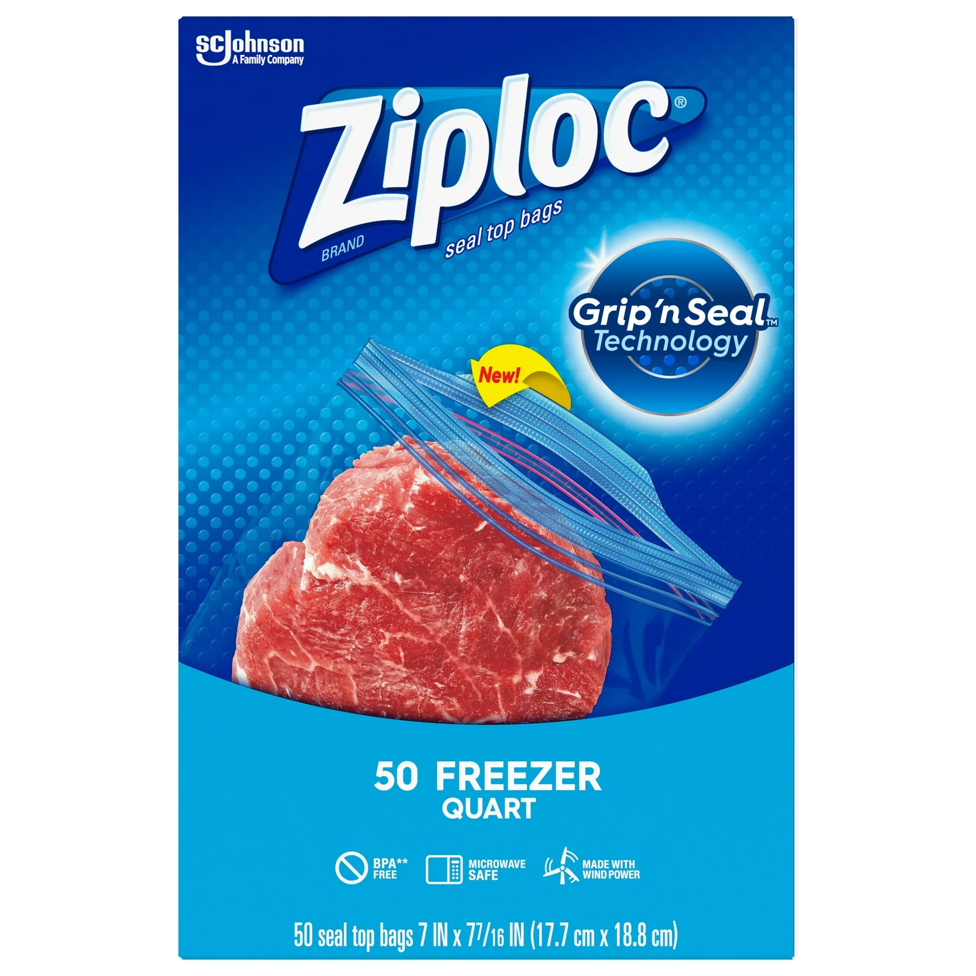 Ziploc® Brand Freezer Bags with Grip