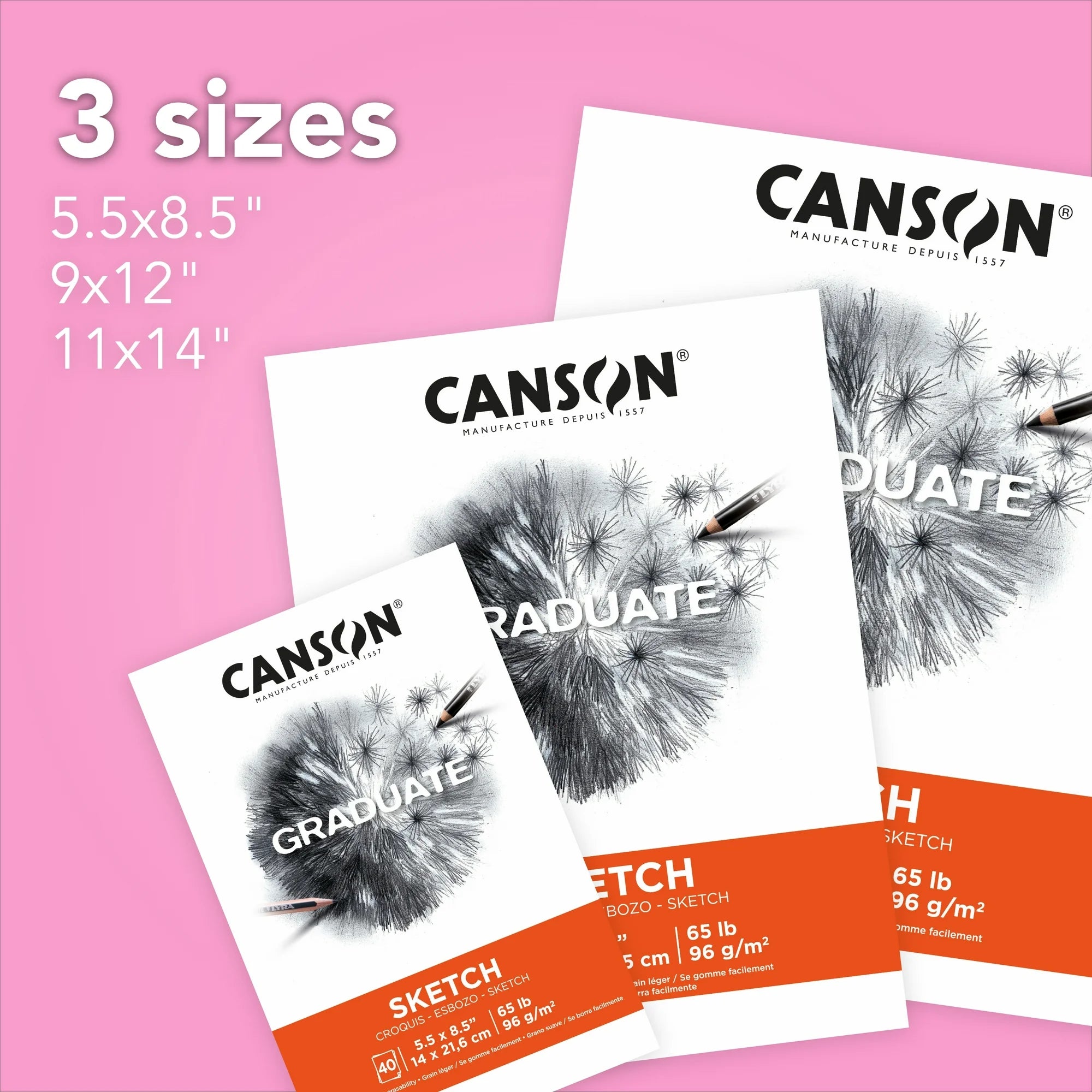 Canson Graduate 9x12 Sketch Pad ,40 Sheets