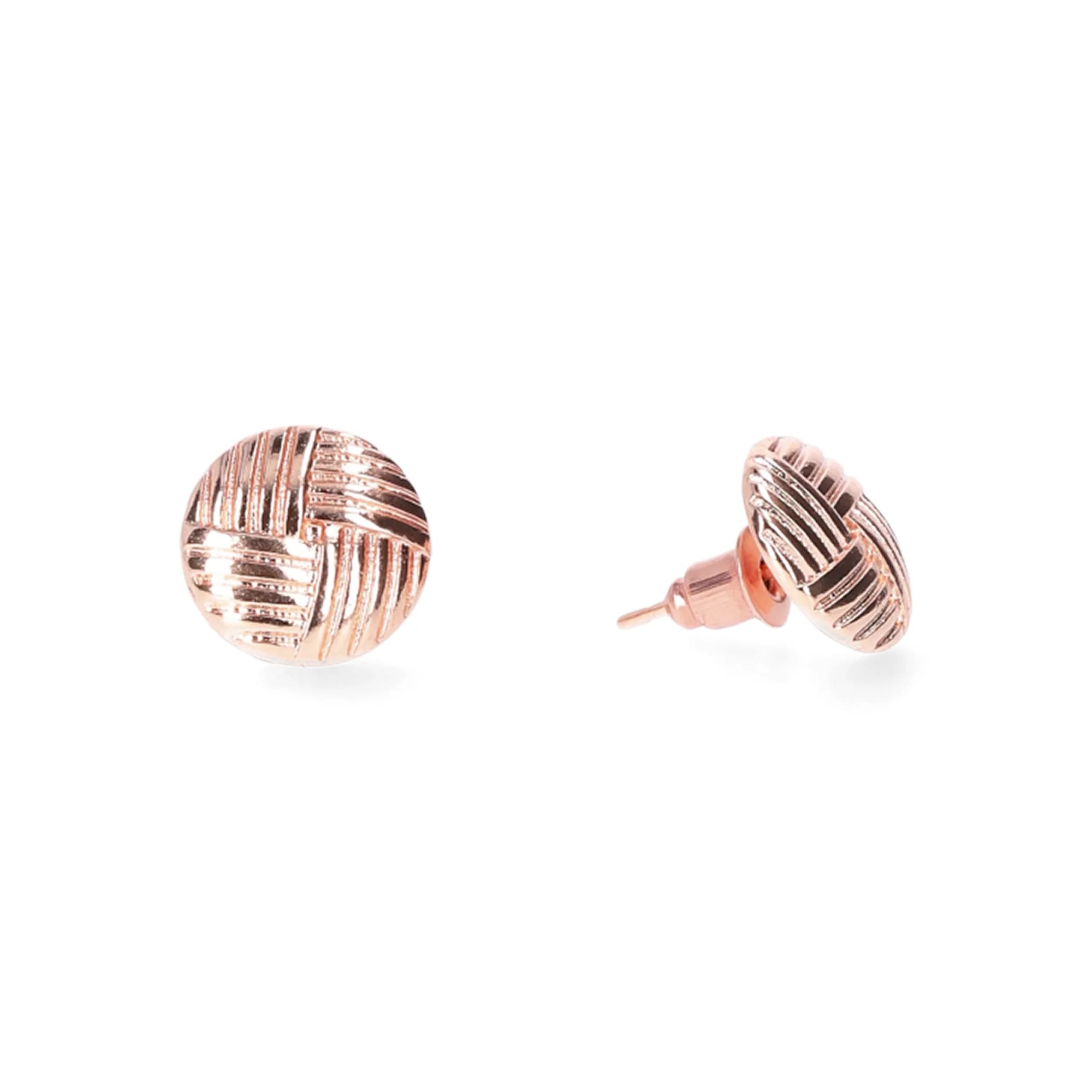 No Boundaries 18-Pack Rose Gold Floral Crystal Earrings Set