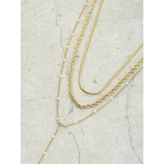 Time and Tru Women’s 3-Piece Goldtone Lariat Necklace Set