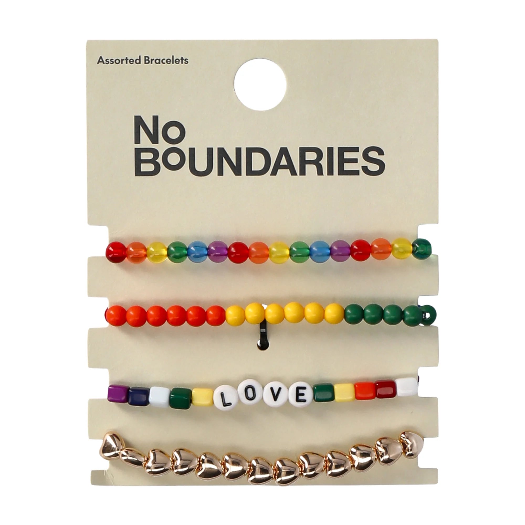 No Boundaries Women’s Beaded Stretch Bracelet Set – 4-Pack