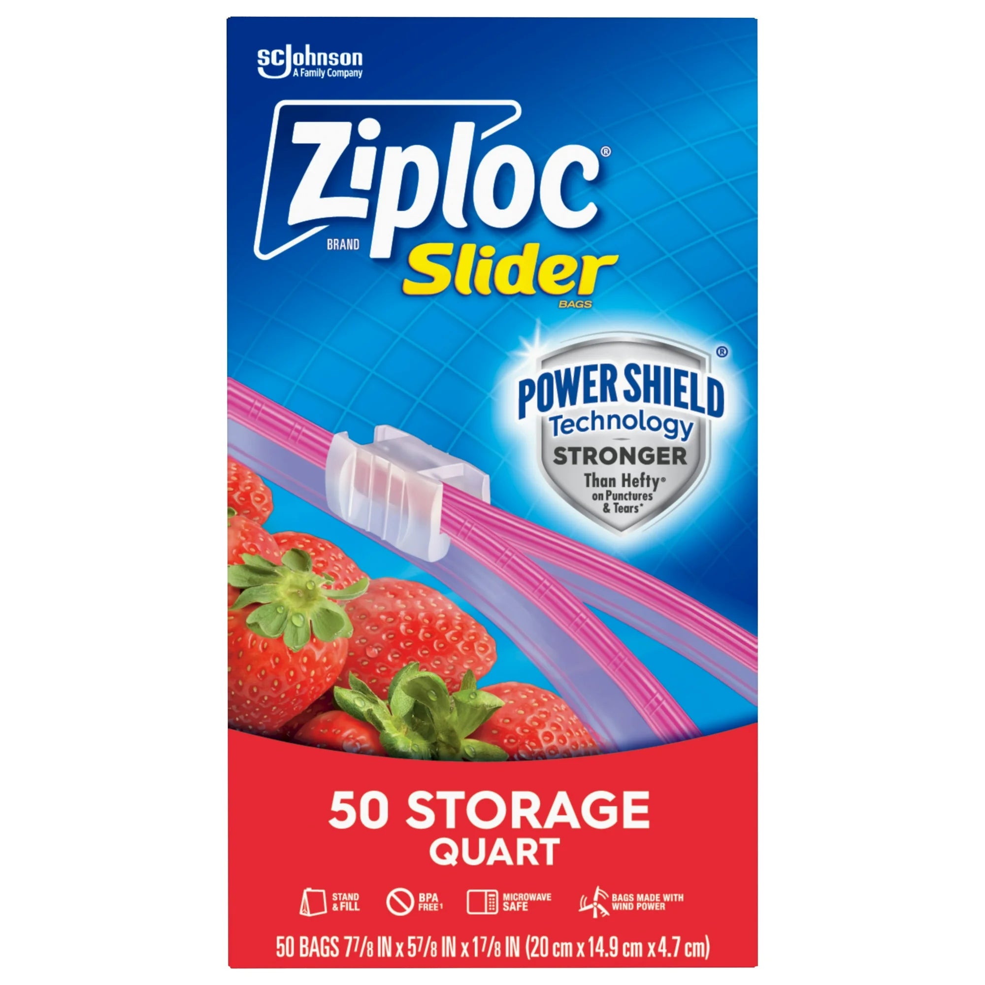 Ziploc® Brand Slider Quart Storage Bags