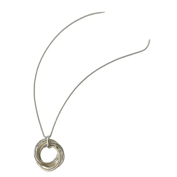 Time and Tru Women’s Twisted Loops Pendant Necklace