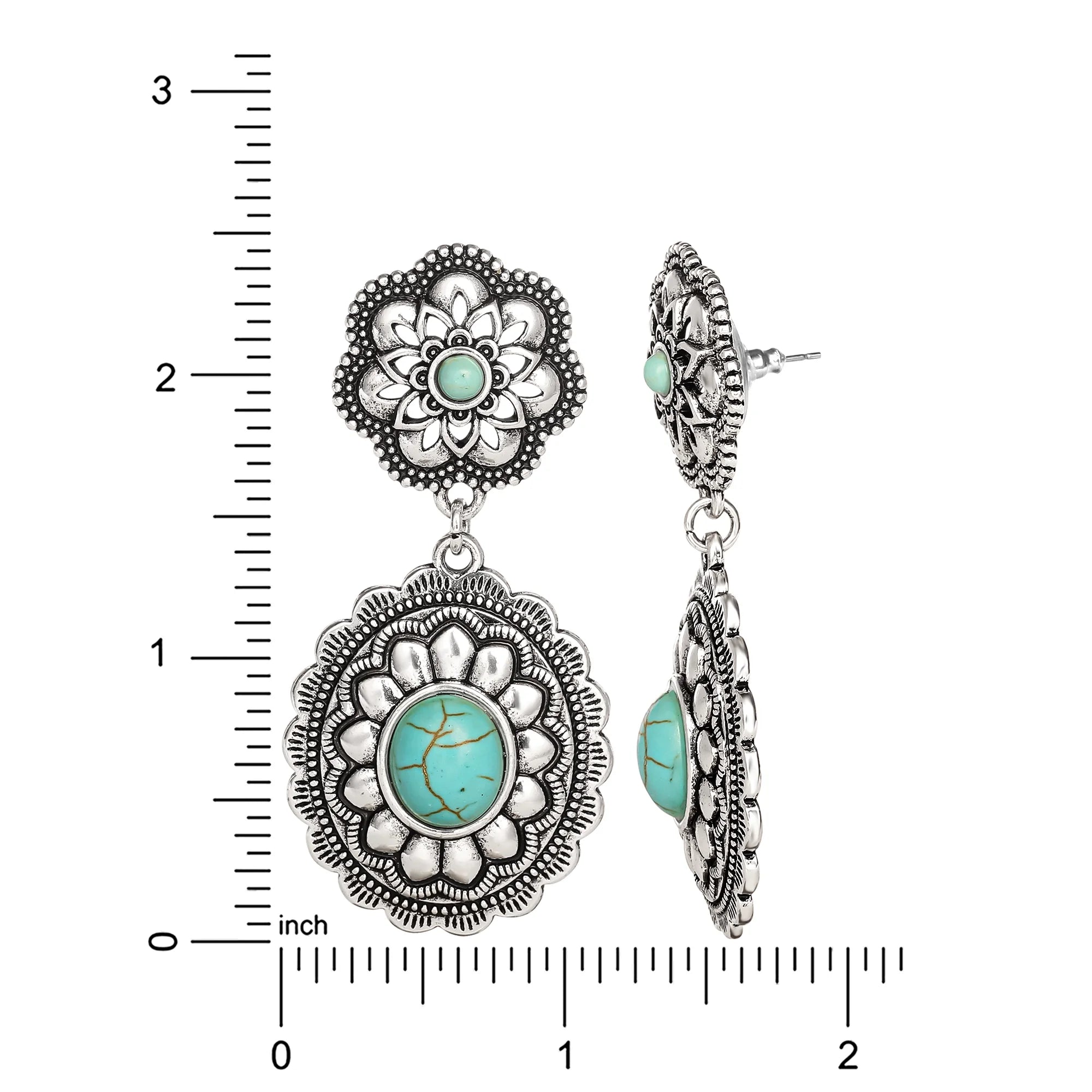 Jessica Simpson Faux Turquoise Drop Earrings
