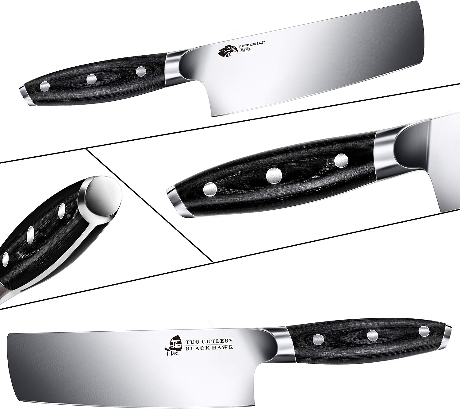 6.5-inch Nakiri Knife - Precision Japanese Vegetable Cleaver - MAK PERSONA ™