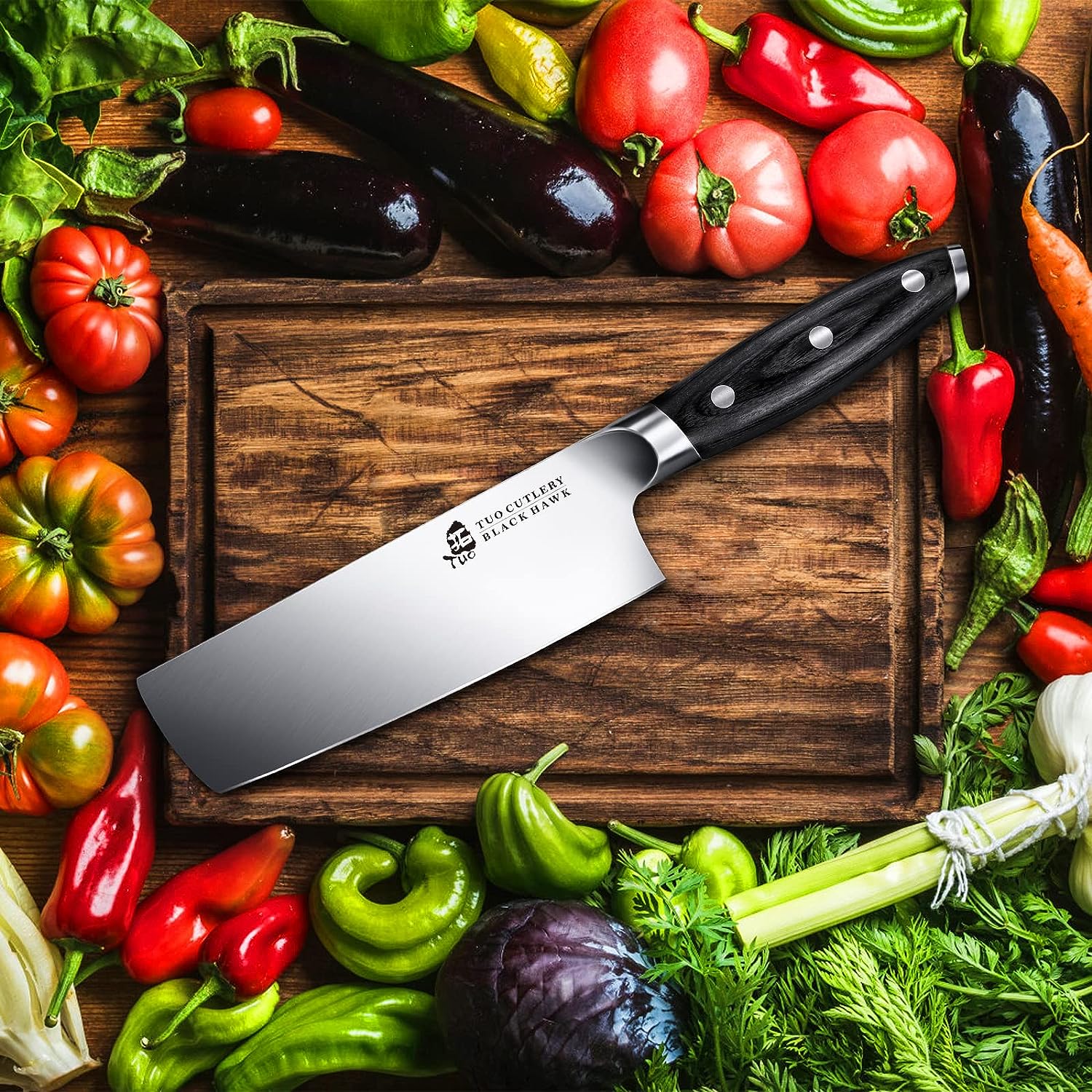 6.5-inch Nakiri Knife - Precision Japanese Vegetable Cleaver - MAK PERSONA ™