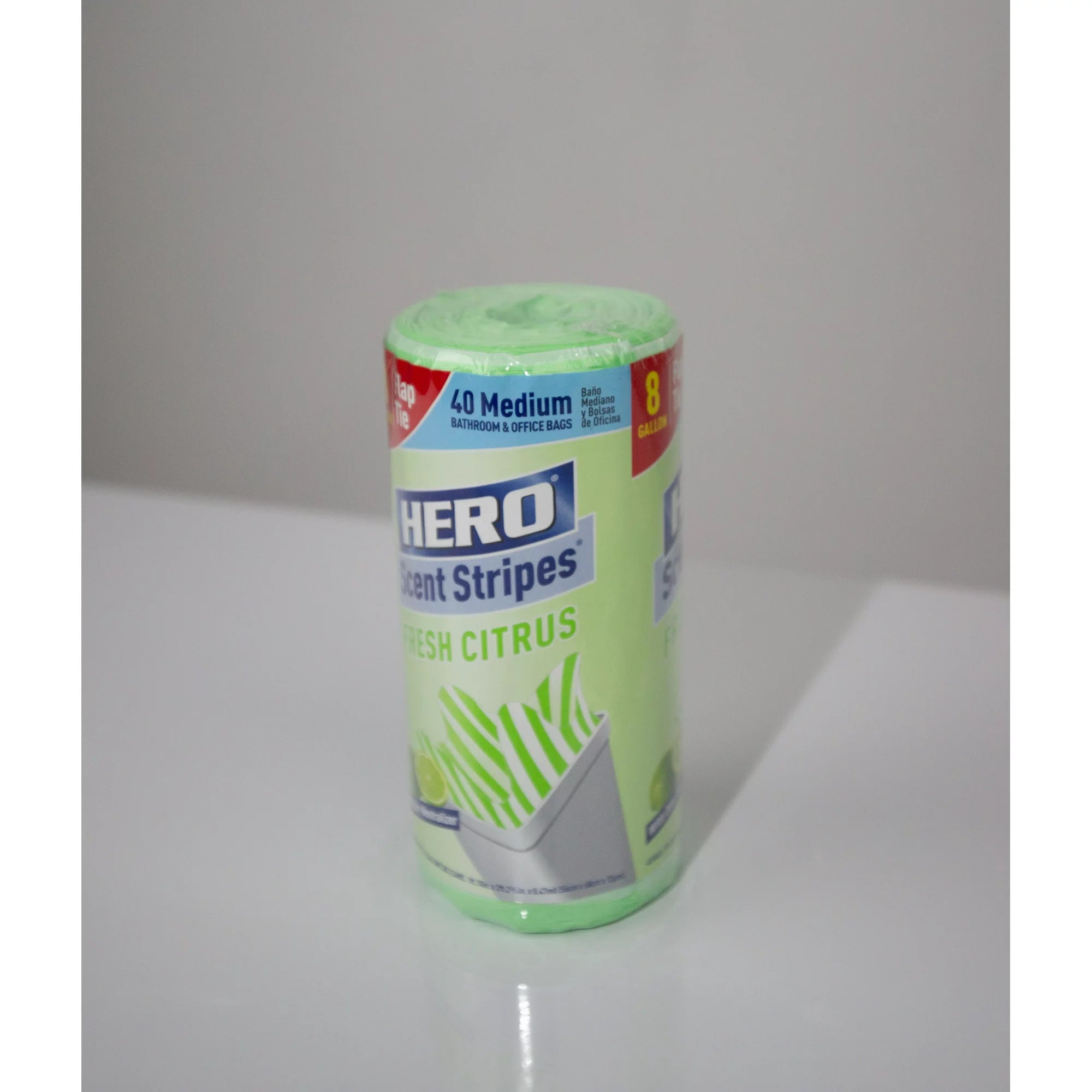 Hero Medium Trash Bags, 8 Gallon, 40 Bags