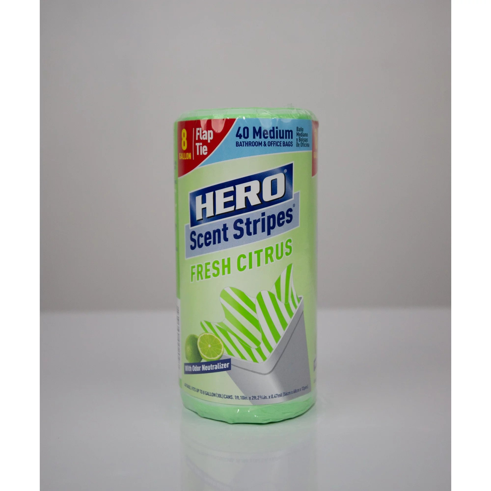 Hero Medium Trash Bags, 8 Gallon, 40 Bags